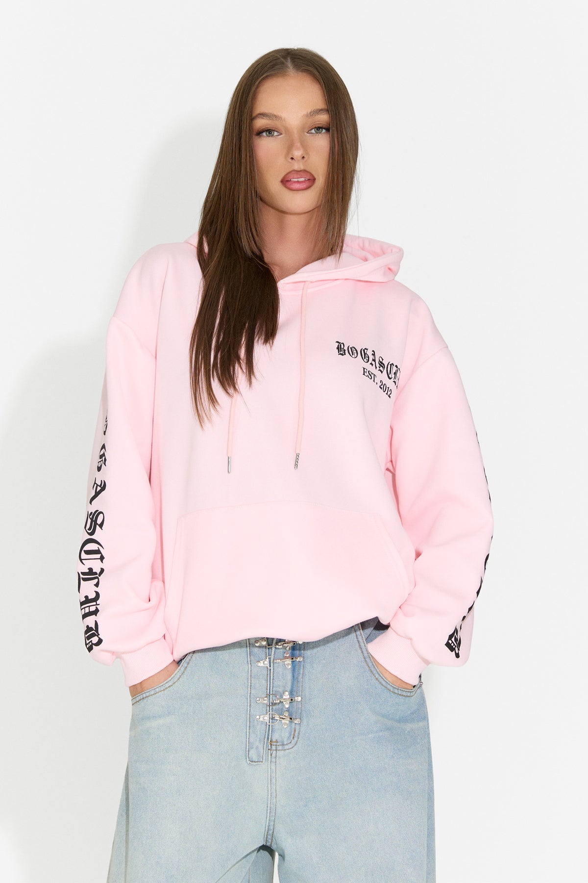 Felpa da donna casual rosa Perdela Bogas