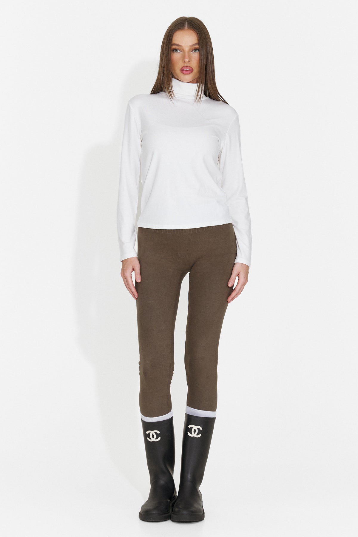 Helanca casual alba Grunliza Bogas