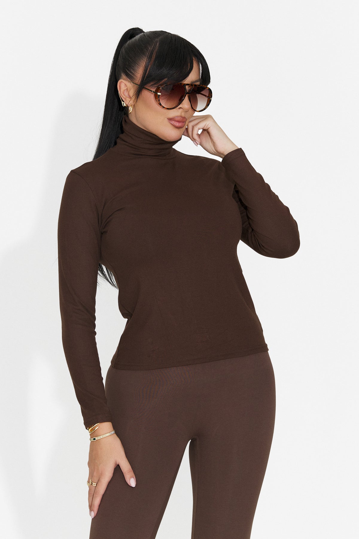 Helanca casual maro Grunliza Bogas