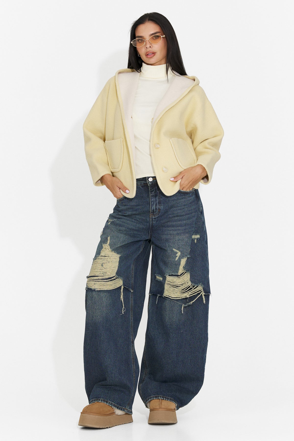 Jacheta casual galbena Ratvesia Bogas