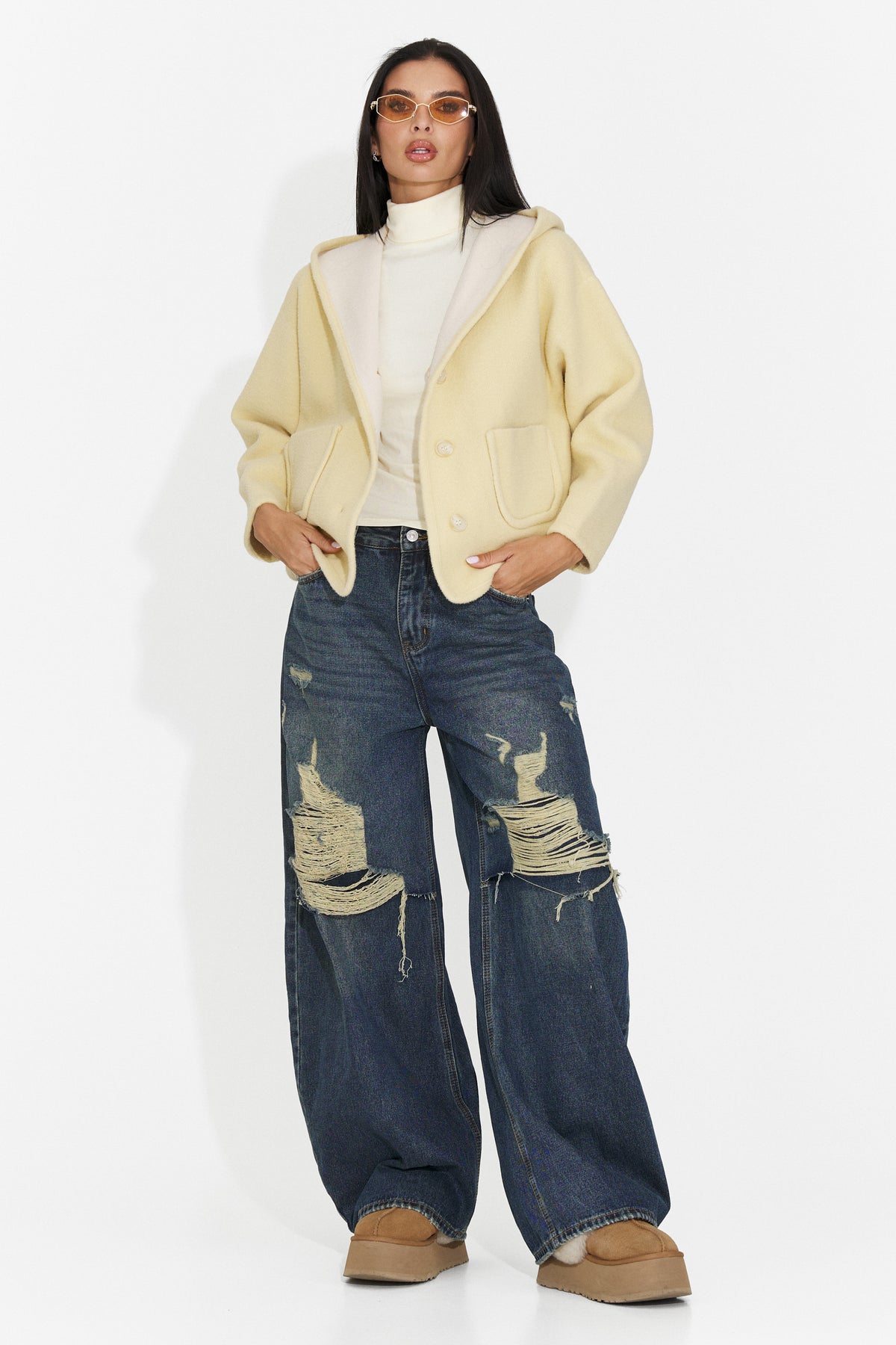 Jacheta casual galbena Ratvesia Bogas