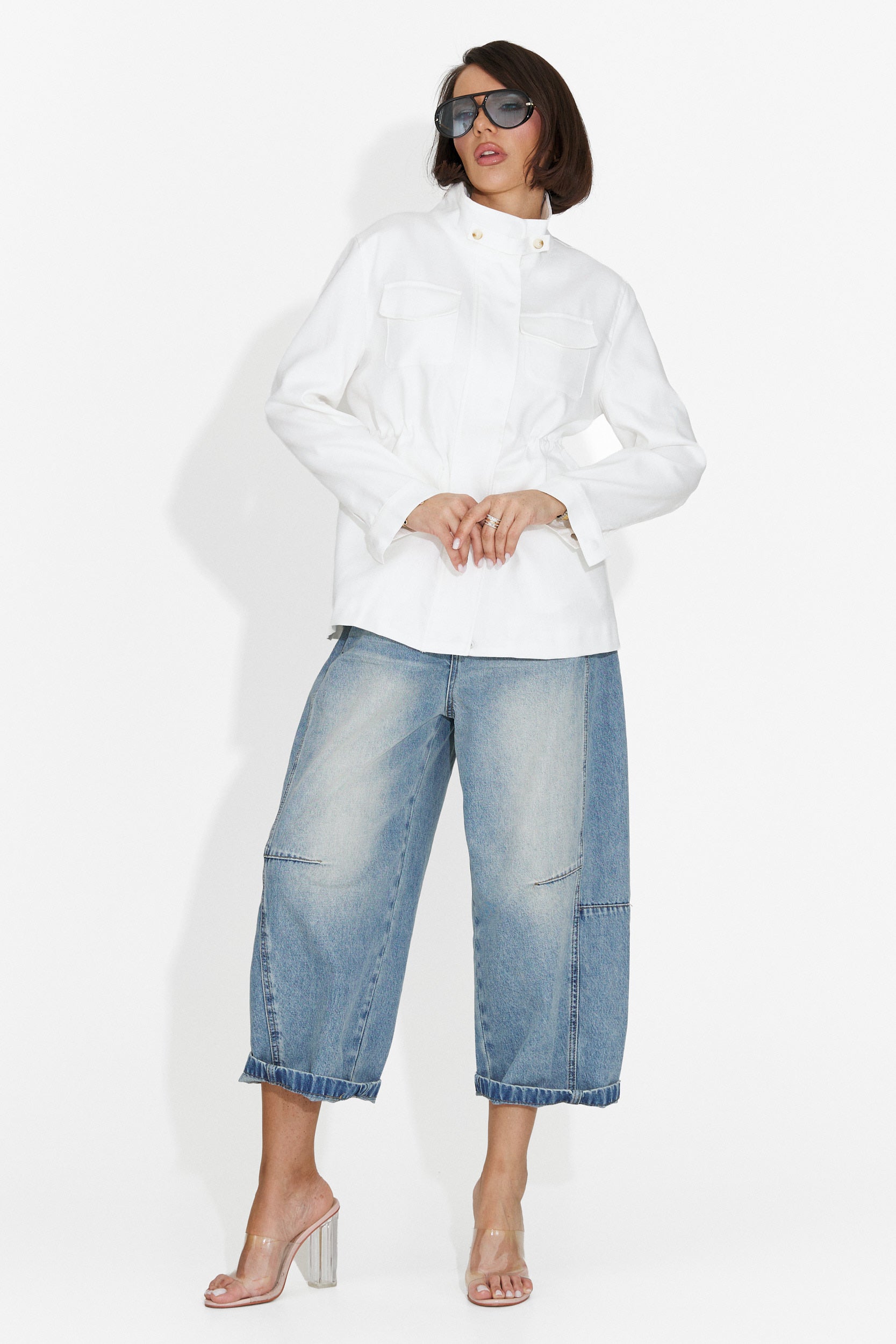Giacca Casual Bianca da Donna di Fresia Bogas