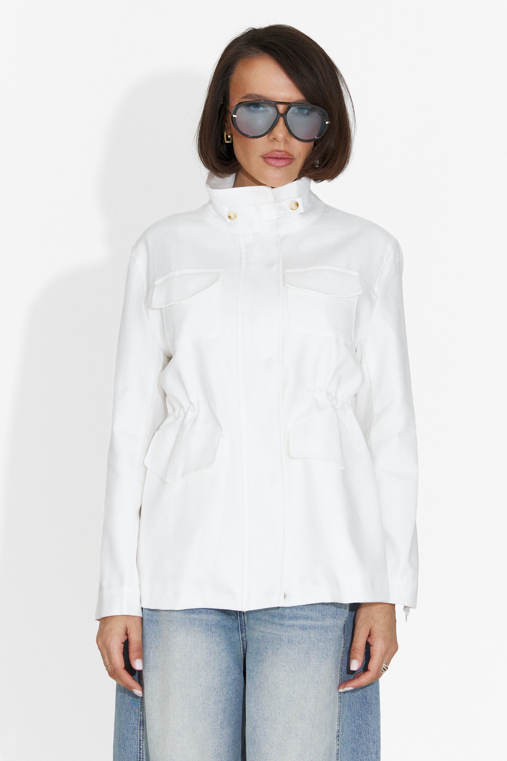 Giacca Casual Bianca da Donna di Fresia Bogas