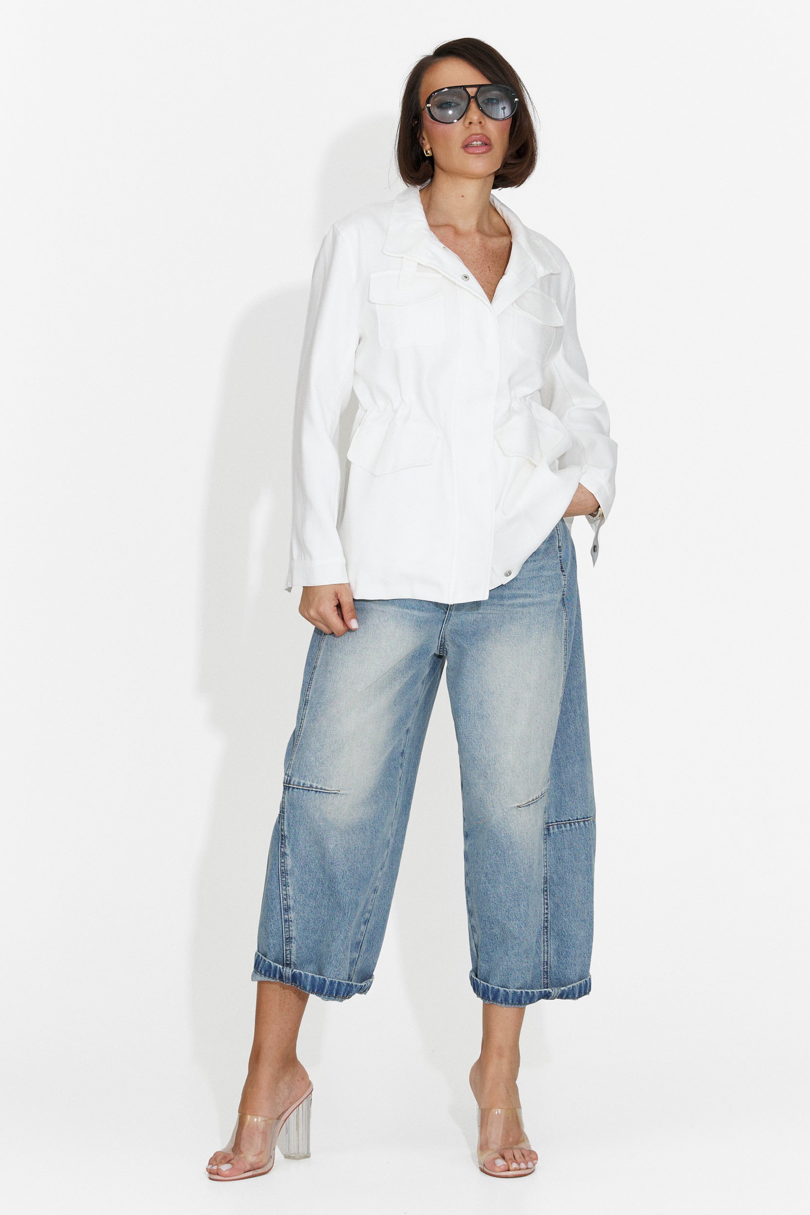 Giacca Casual Bianca da Donna di Fresia Bogas