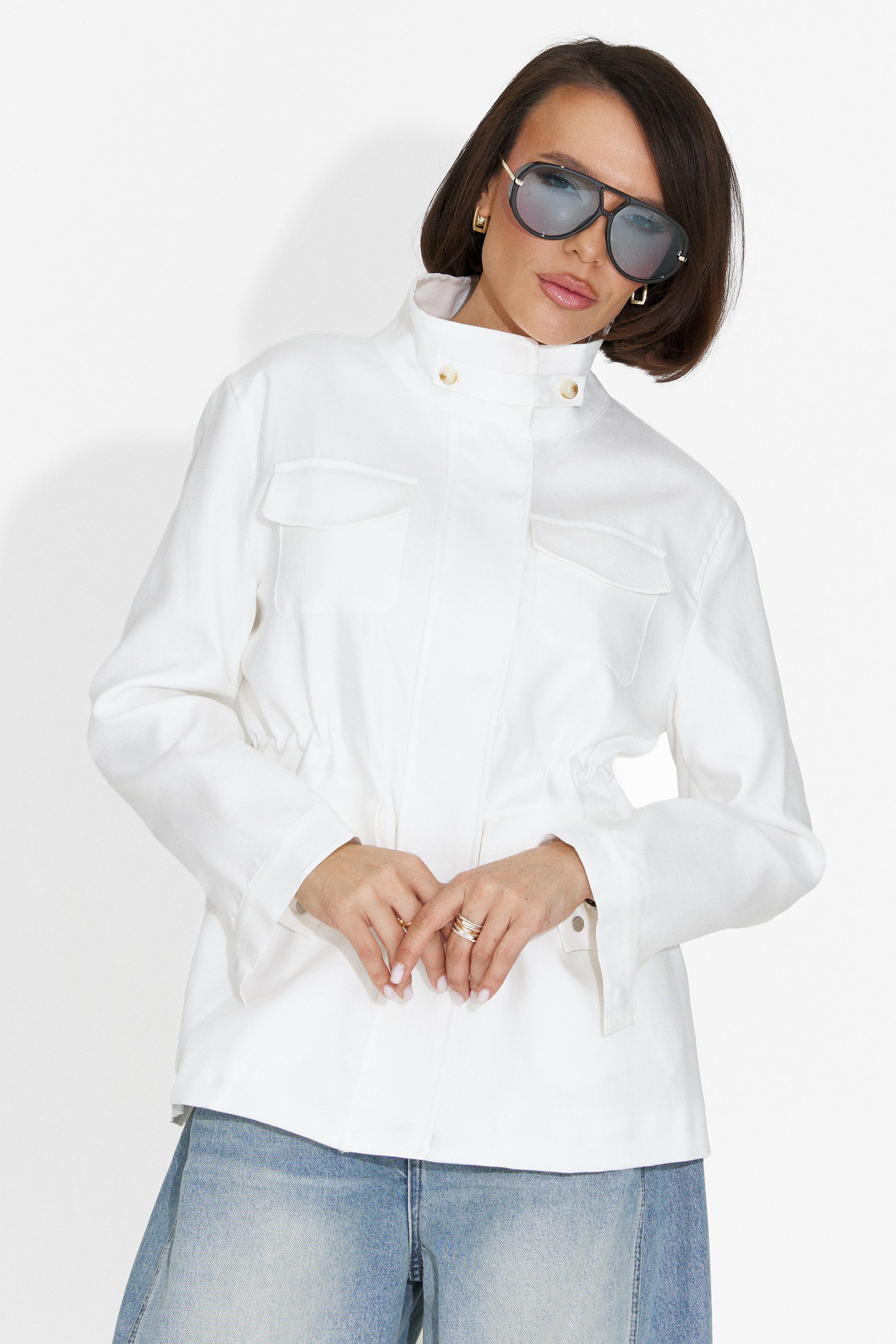 Giacca Casual Bianca da Donna di Fresia Bogas