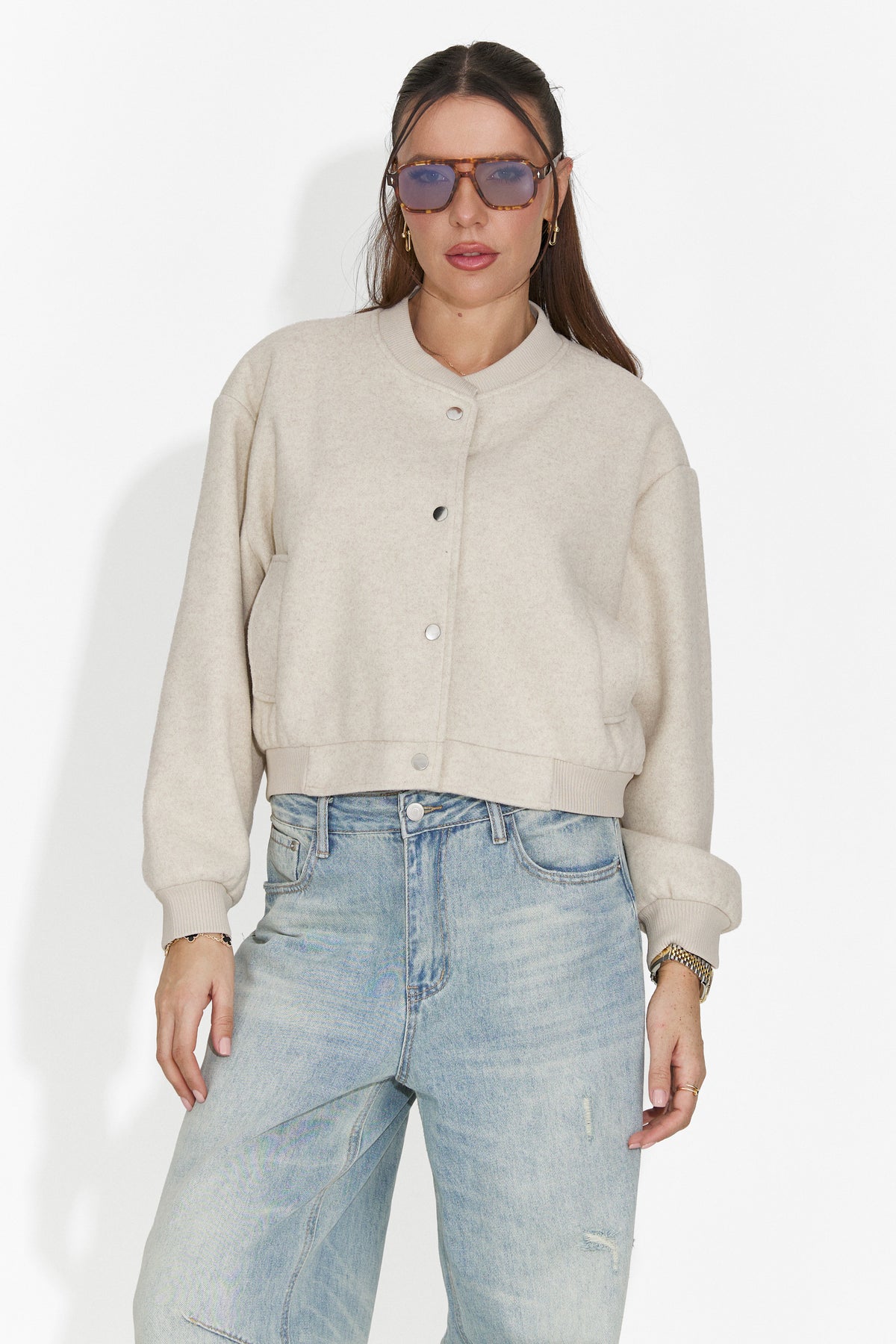 Giacca casual da donna beige Gineta Bogas, immagine 1 di 8
