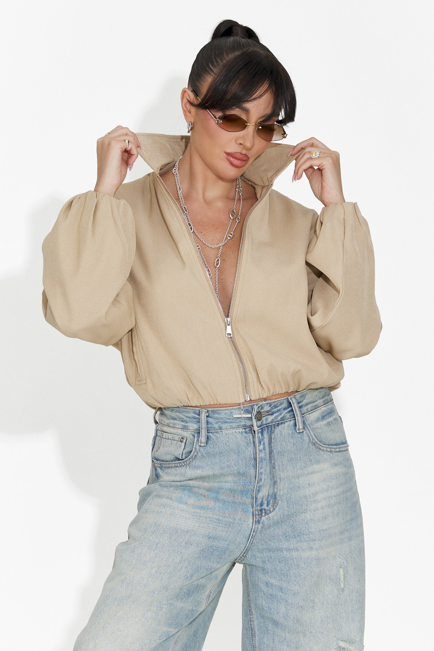 Giacca Casual Beige da Donna di Giona Bogas