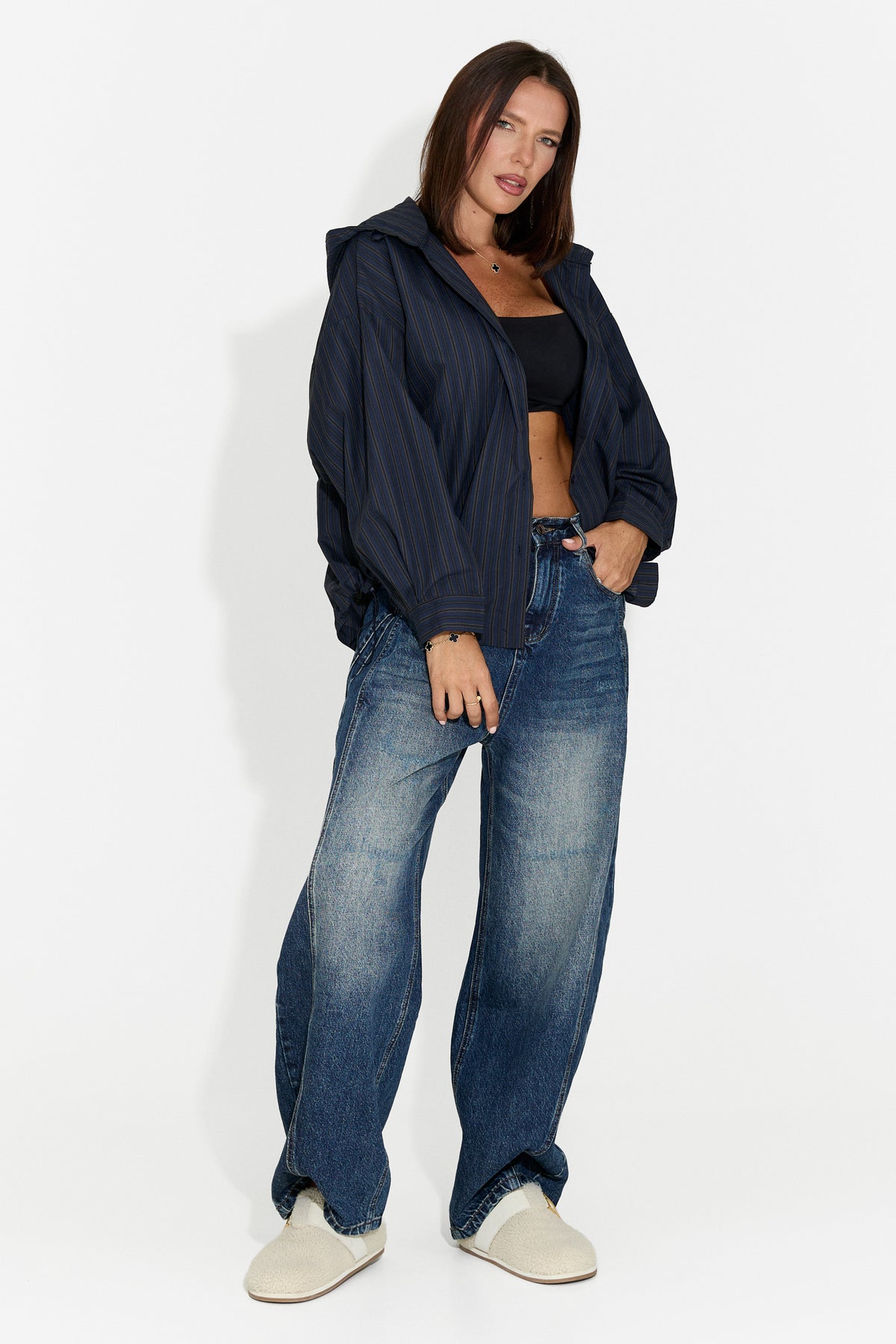 Giacca da donna casual blu navy Bursanty Bogas
