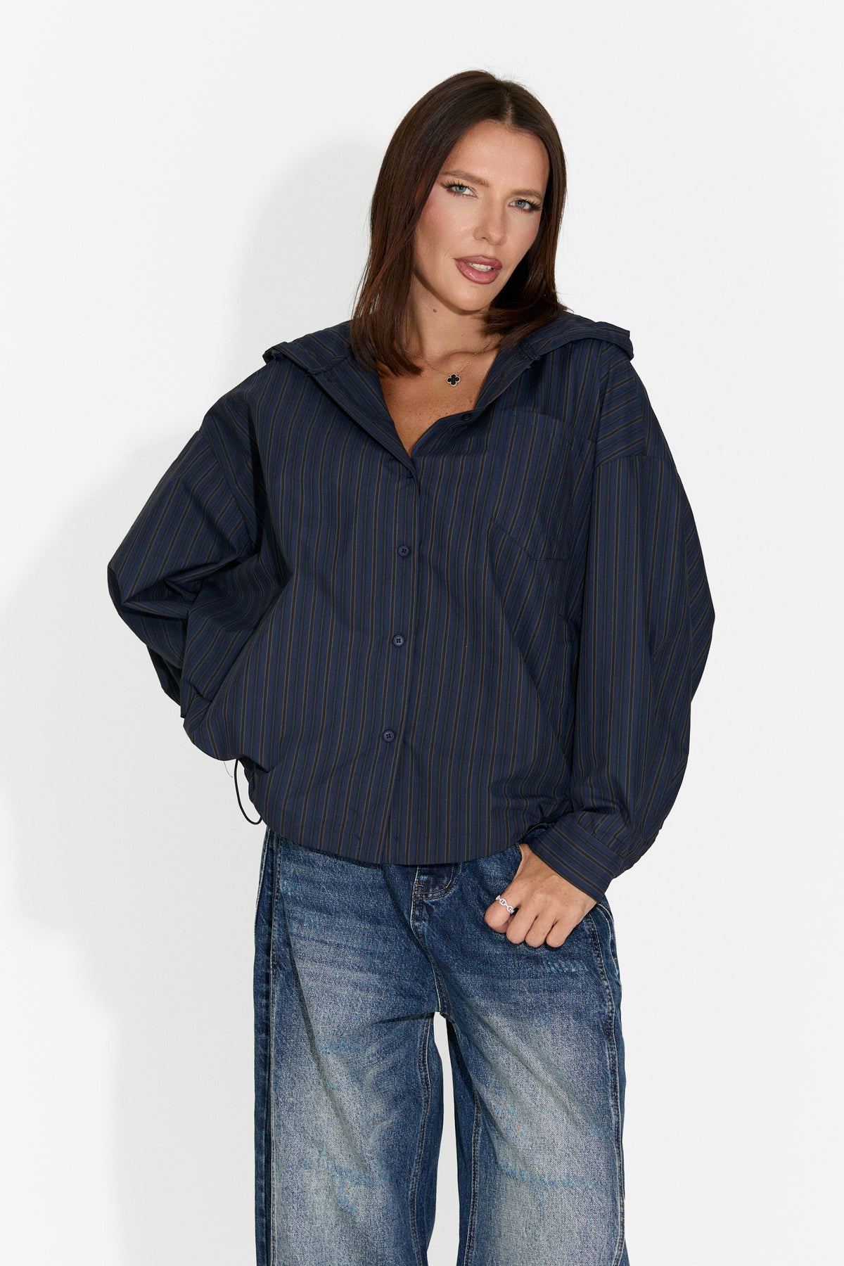 Giacca da donna casual blu navy Bursanty Bogas
