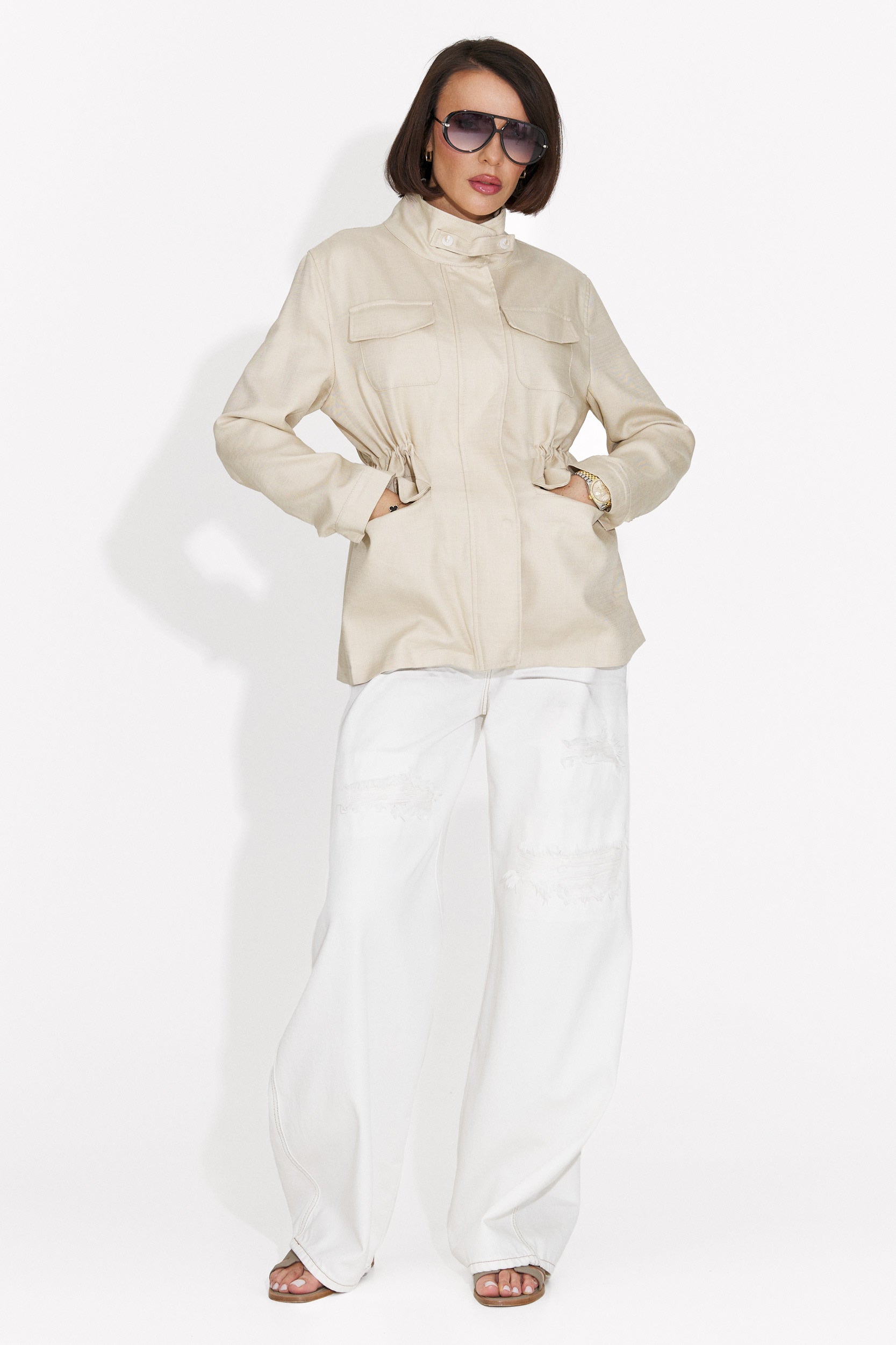 Giacca Casual da Donna in Crema Fresia Bogas