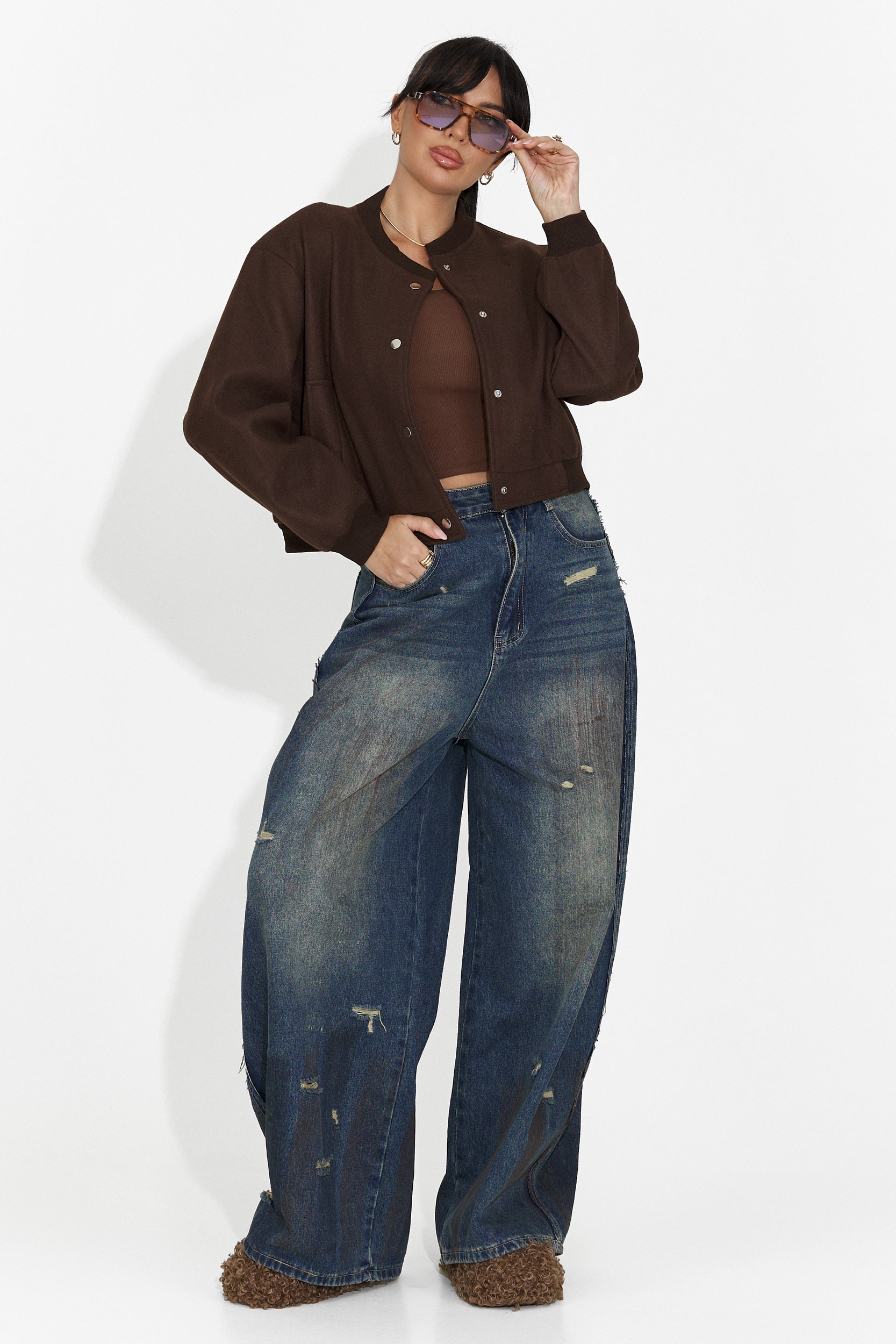 Giacca Casual Marrone da Donna di Gineta Bogas