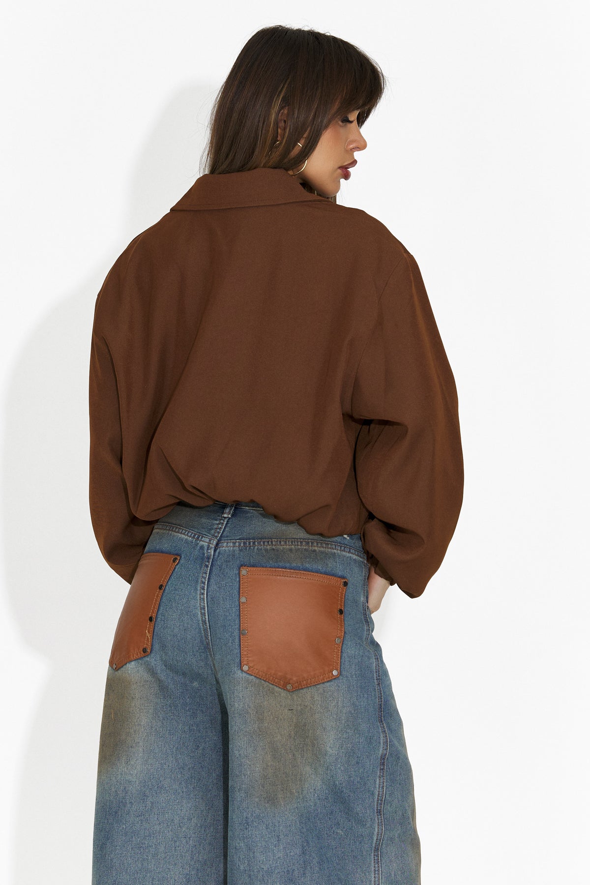 Giacca da donna casual marrone Giona Bogas, immagine 2 di 6