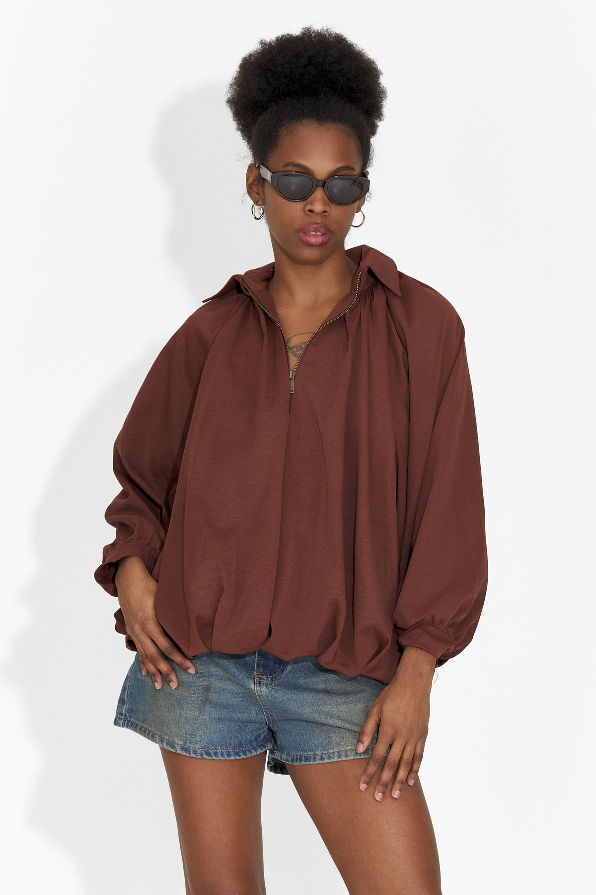 Giacca casual da donna marrone Yasminia Bogas, immagine 1 di 7