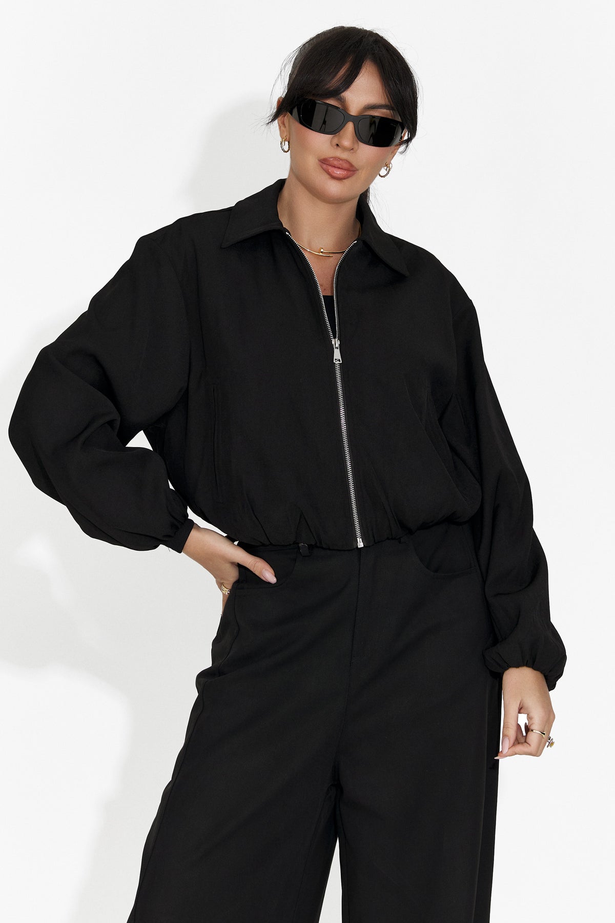 Giacca da donna casual nera Giona Bogas, immagine 1 di 7