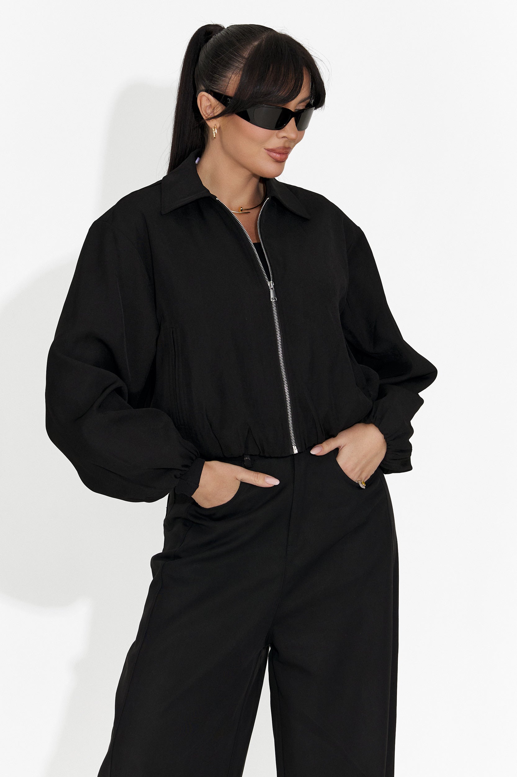 Giacca Casual Nera da Donna di Giona Bogas