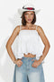 Canotta donna casual bianca Elodia Bogas