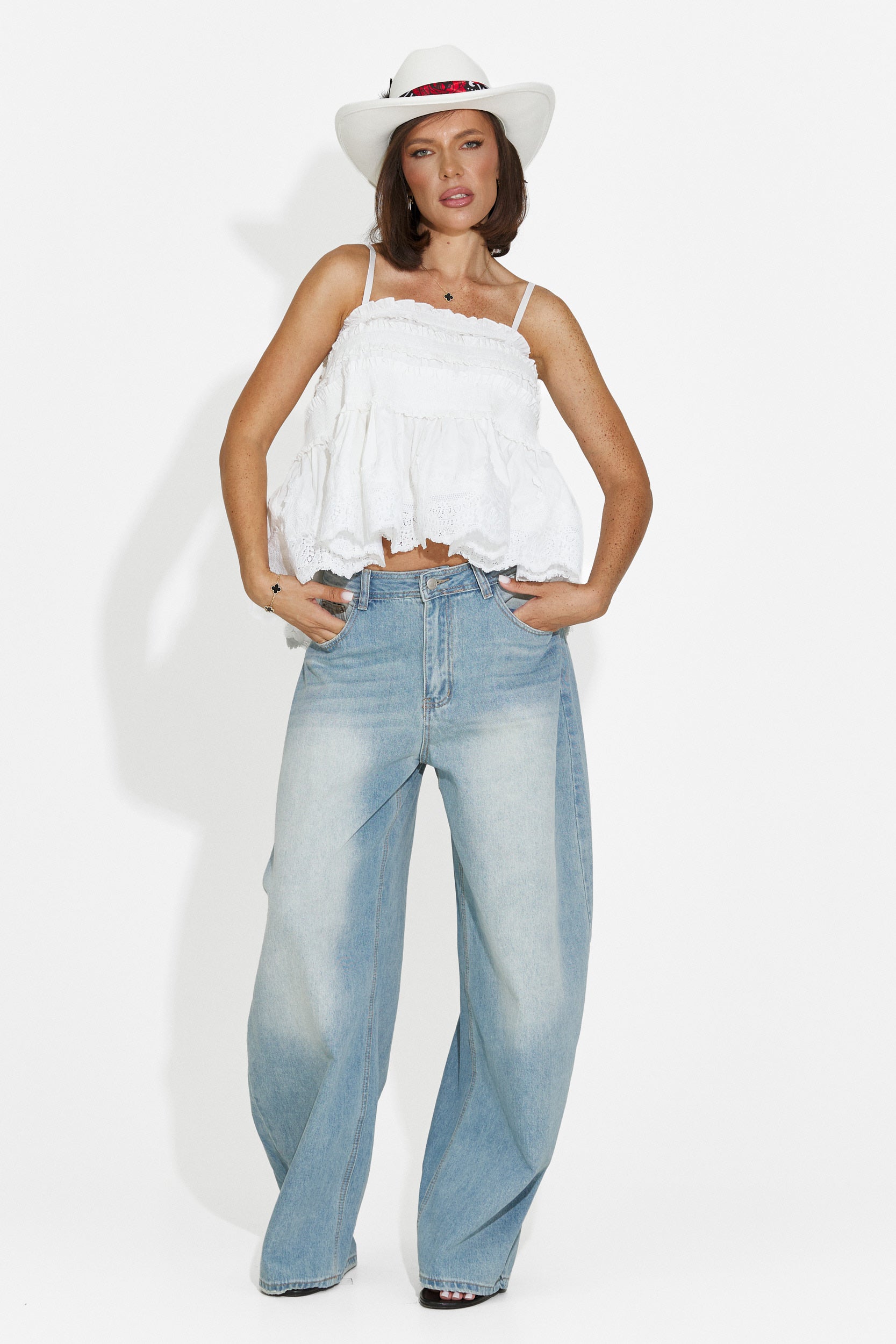 Canotta donna casual bianca Elodia Bogas