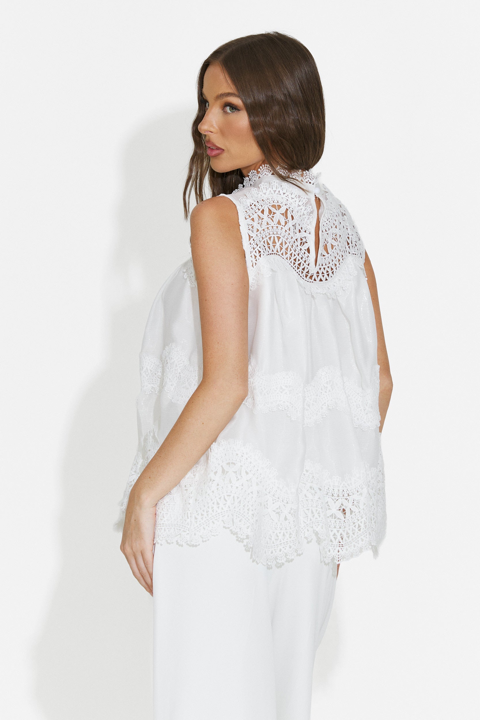 Canotta donna casual bianca Vysra Bogas