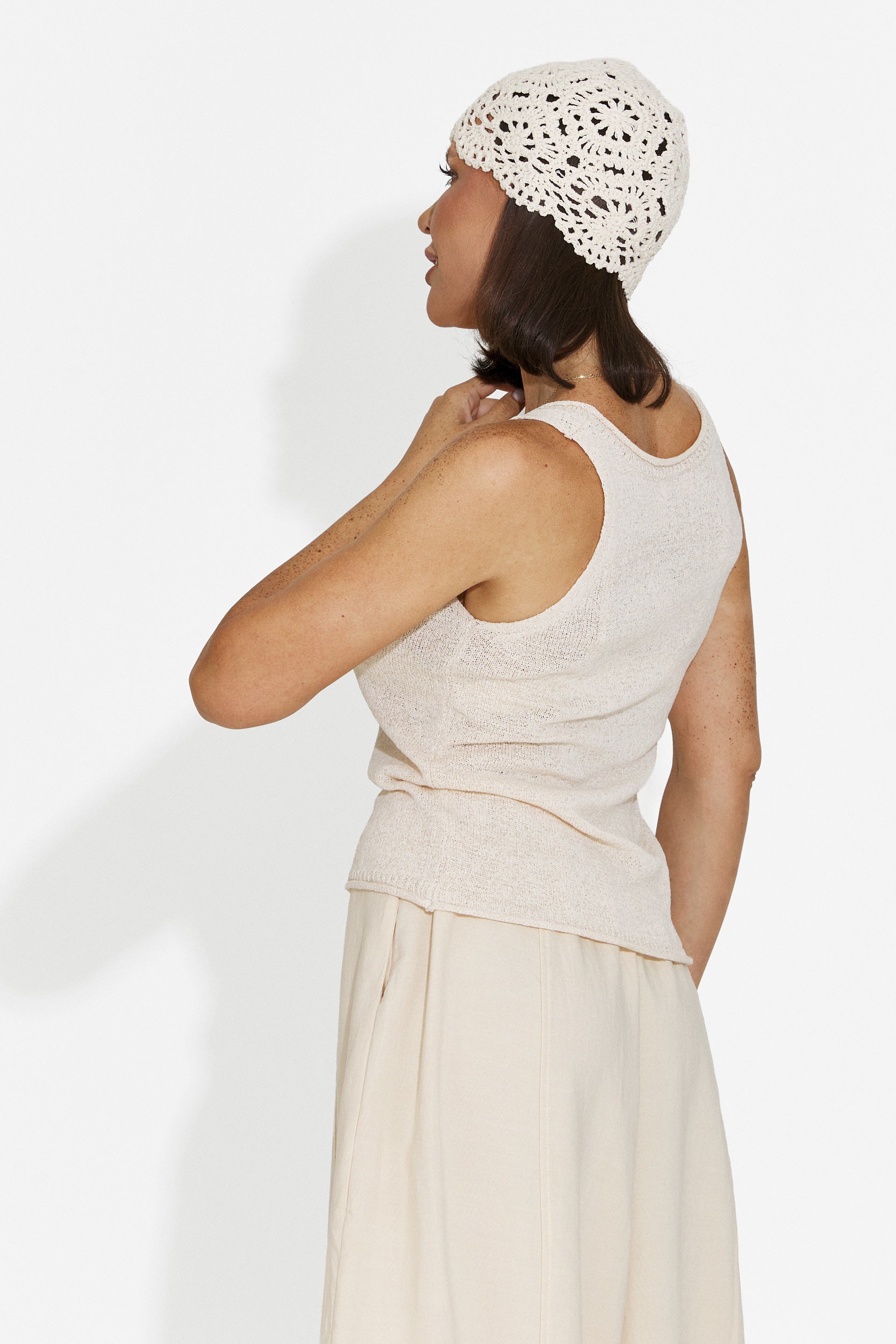 Canotta donna casual beige Viris Bogas