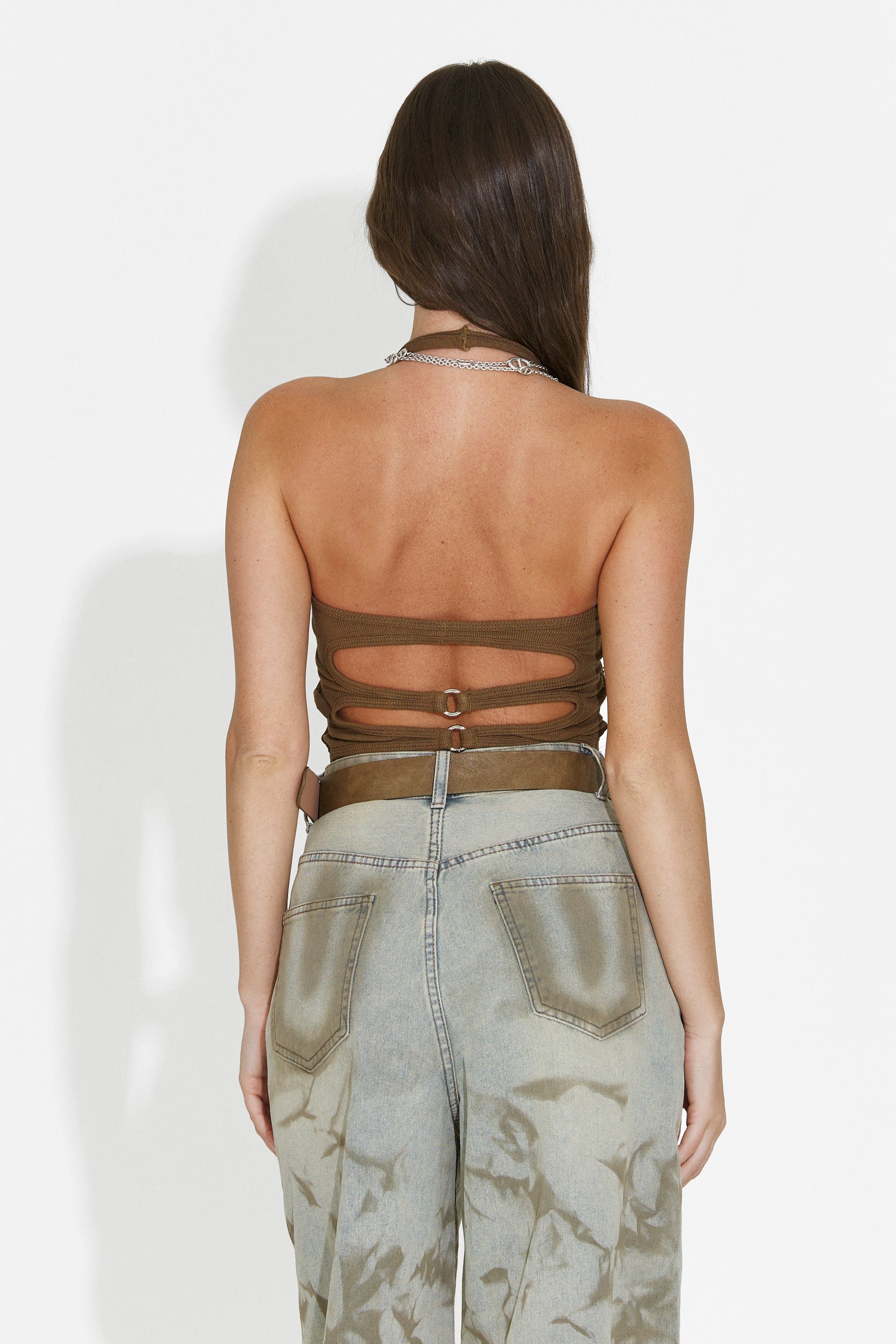 Canotta donna casual marrone Fliter Bogas