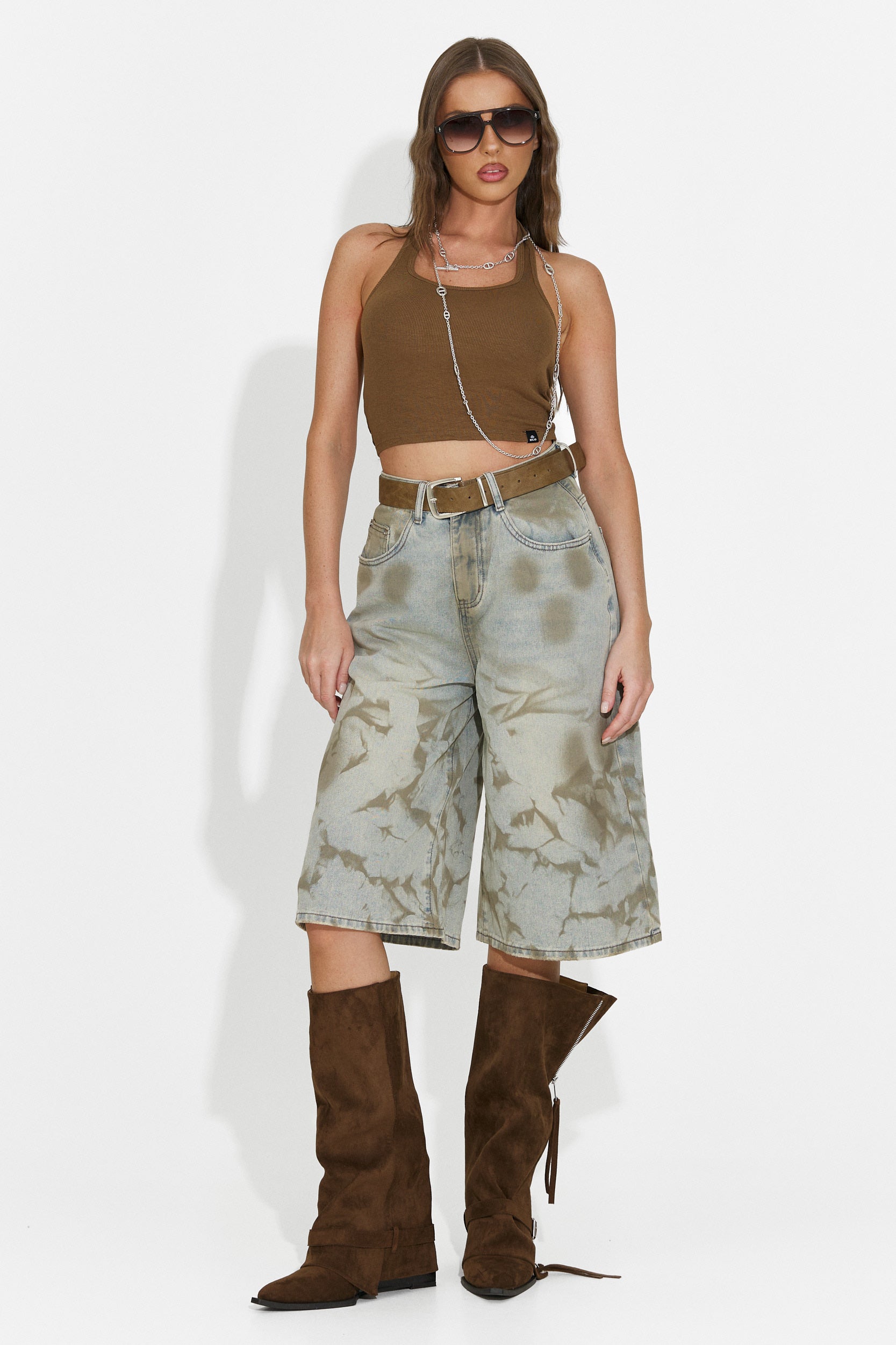 Canotta donna casual marrone Fliter Bogas
