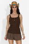Mayflower Bogas Casual Marrone Top Senza Maniche da Donna