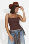 Canotta donna casual marrone Palmea Bogas