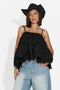 Canotta donna casual nera Elodia Bogas