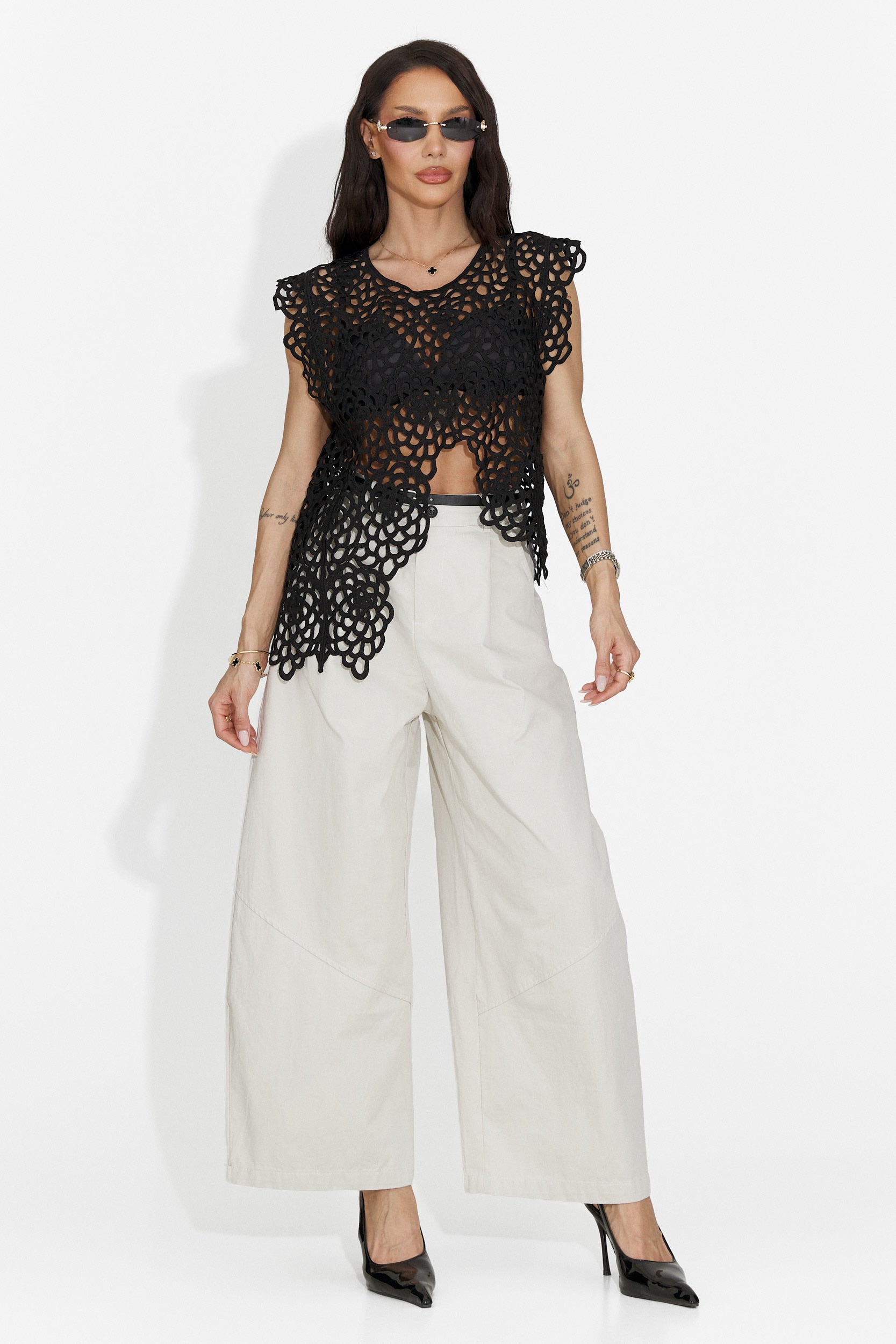 Rafelia Bogas Canotta Casual Nera da Donna
