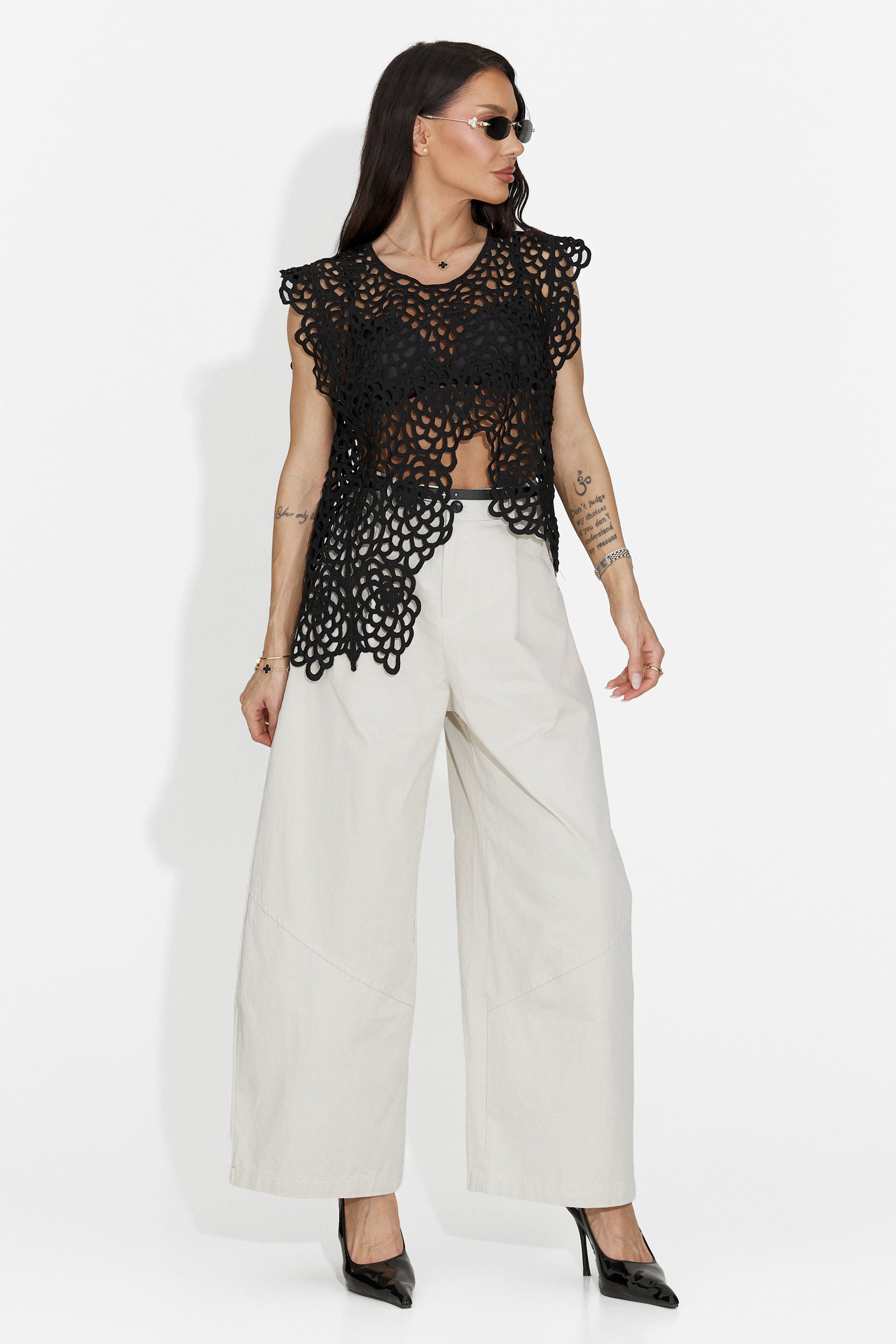 Rafelia Bogas Canotta Casual Nera da Donna