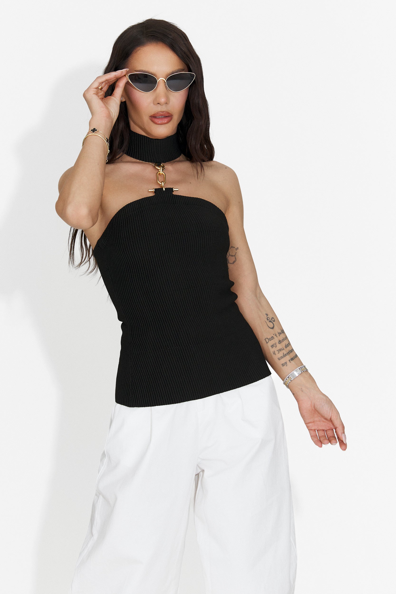 Casual canotta nera da donna Sneze Bogas