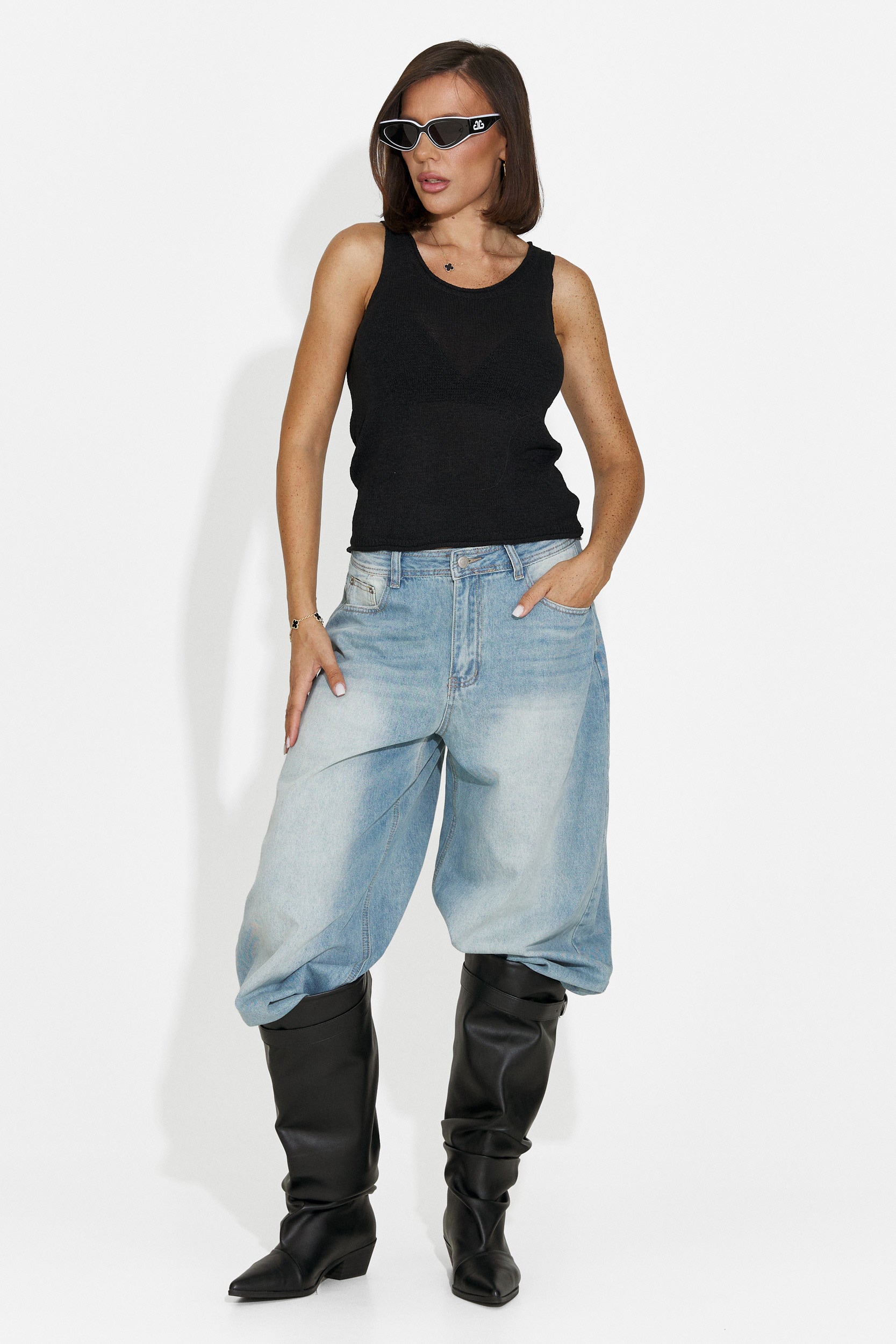 Canotta donna casual nera Viris Bogas