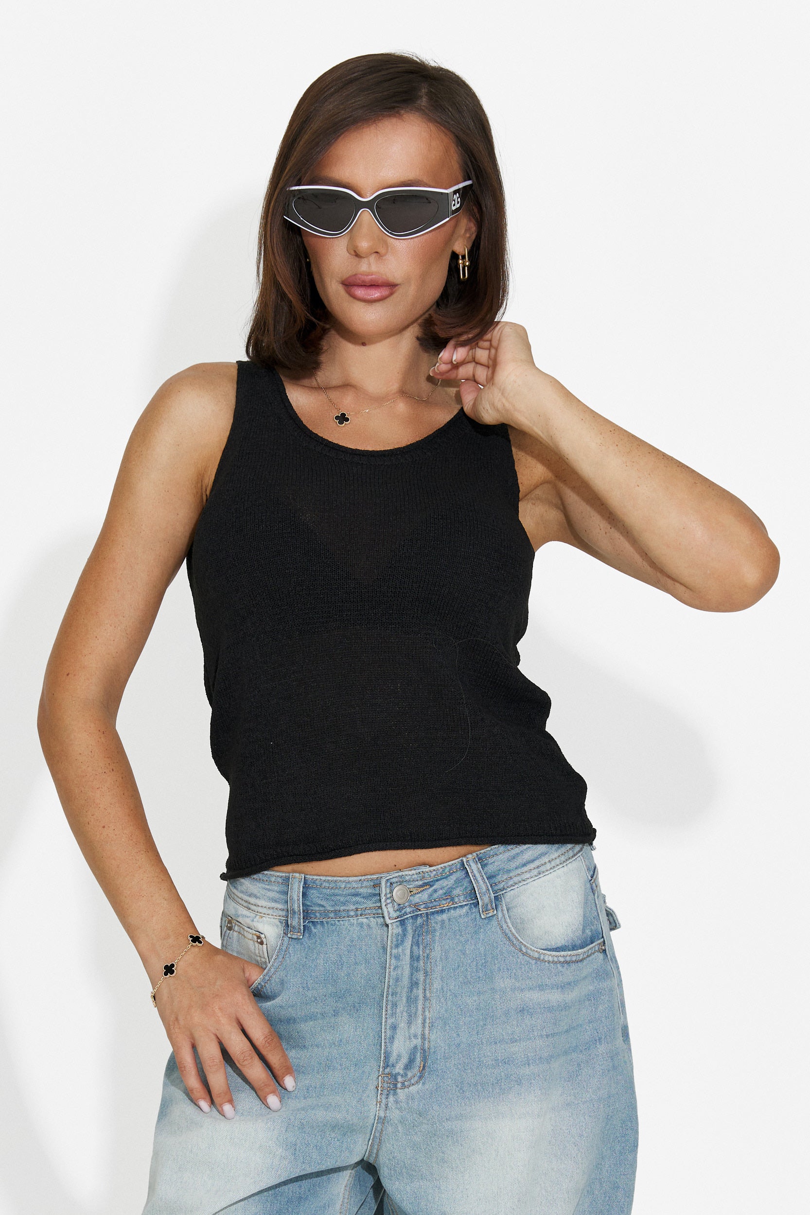 Canotta donna casual nera Viris Bogas