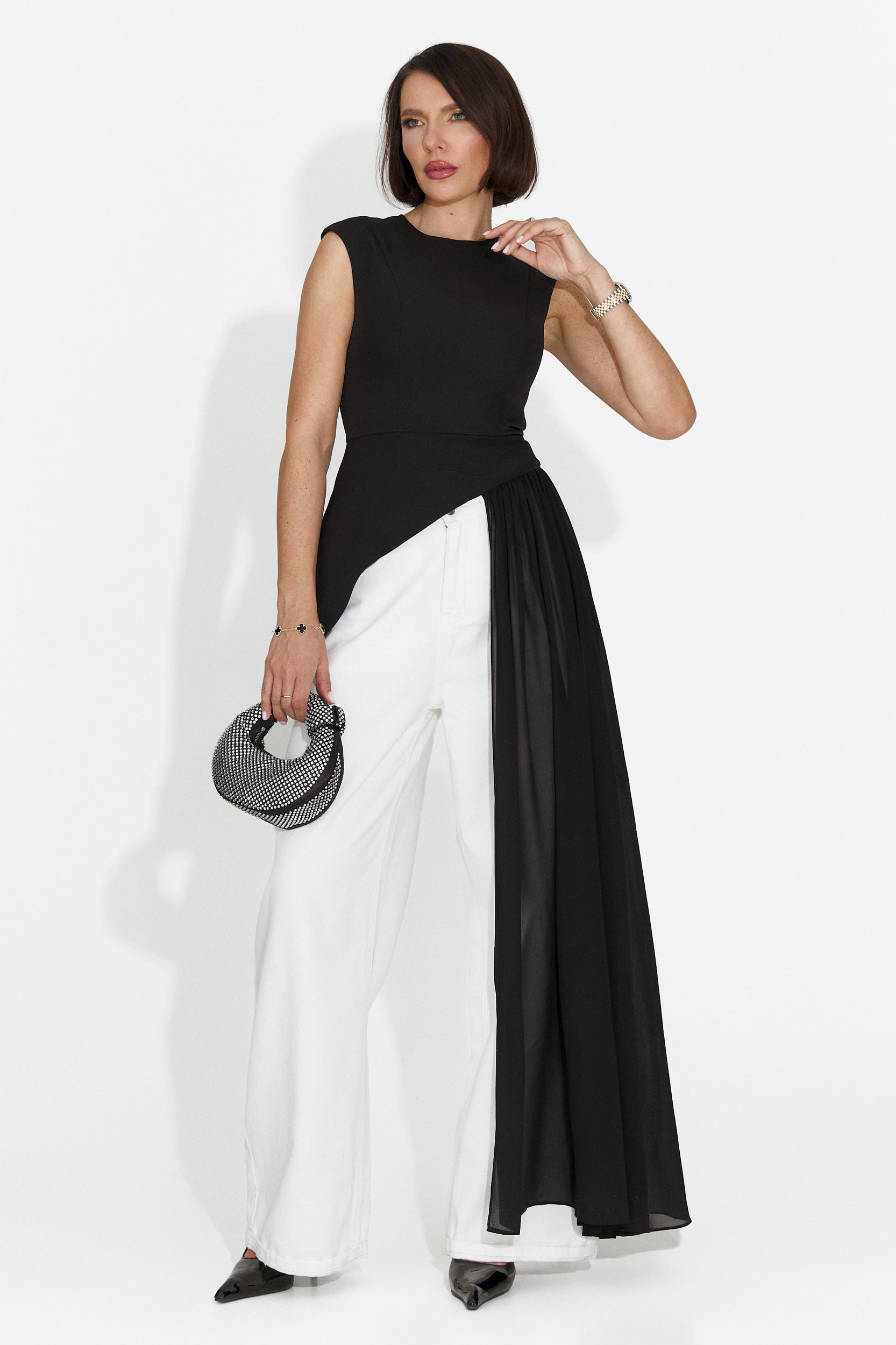 Elegante canotta nera da donna Nunez Bogas