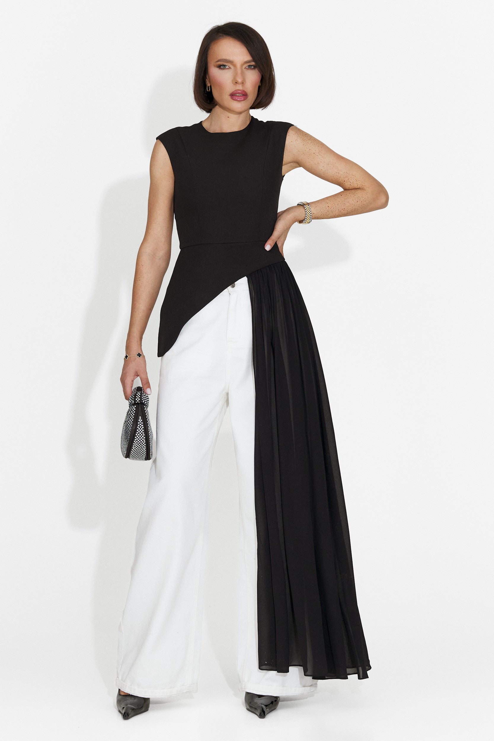 Elegante canotta nera da donna Nunez Bogas