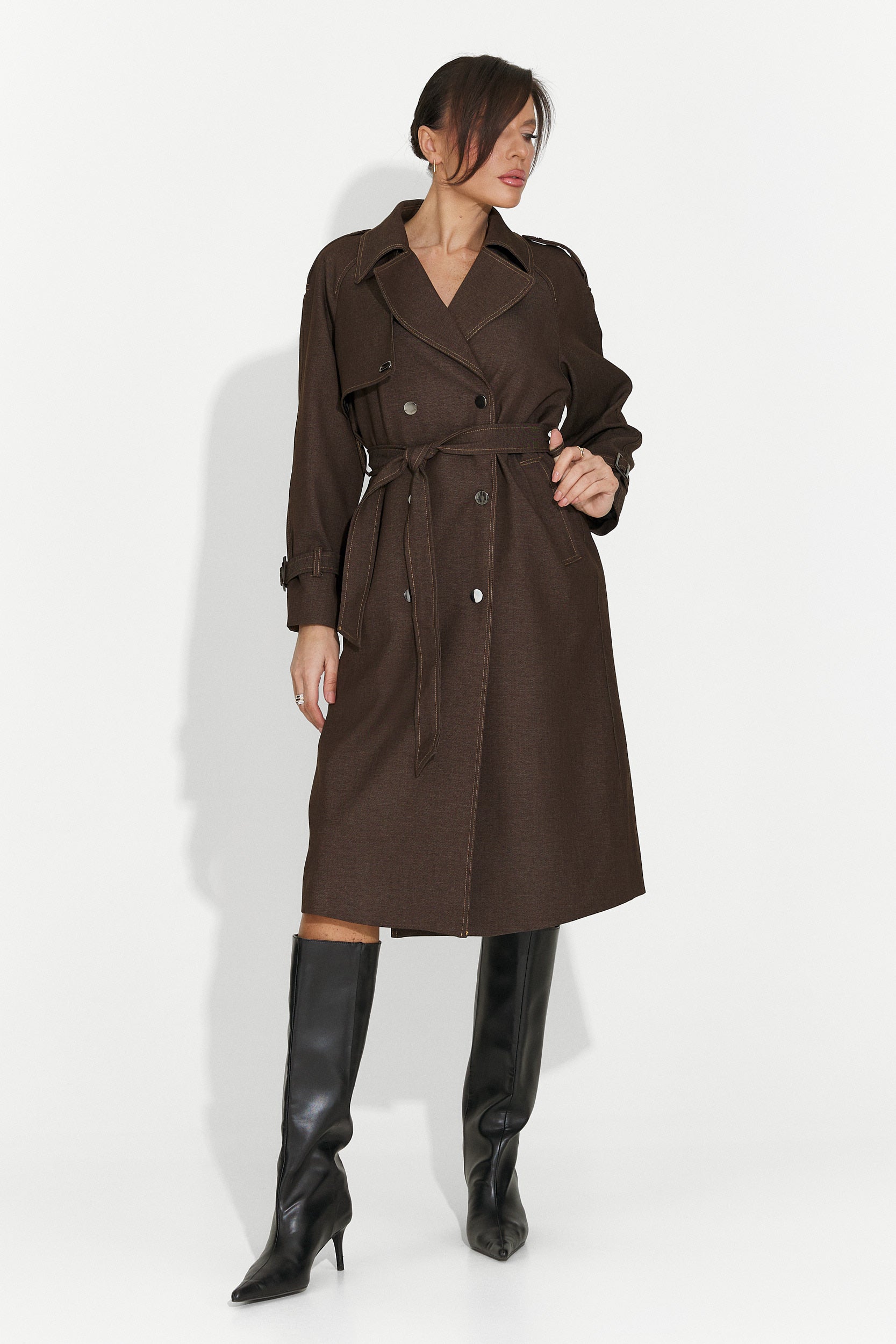 Elegante cappotto marrone da donna Nuvia Bogas