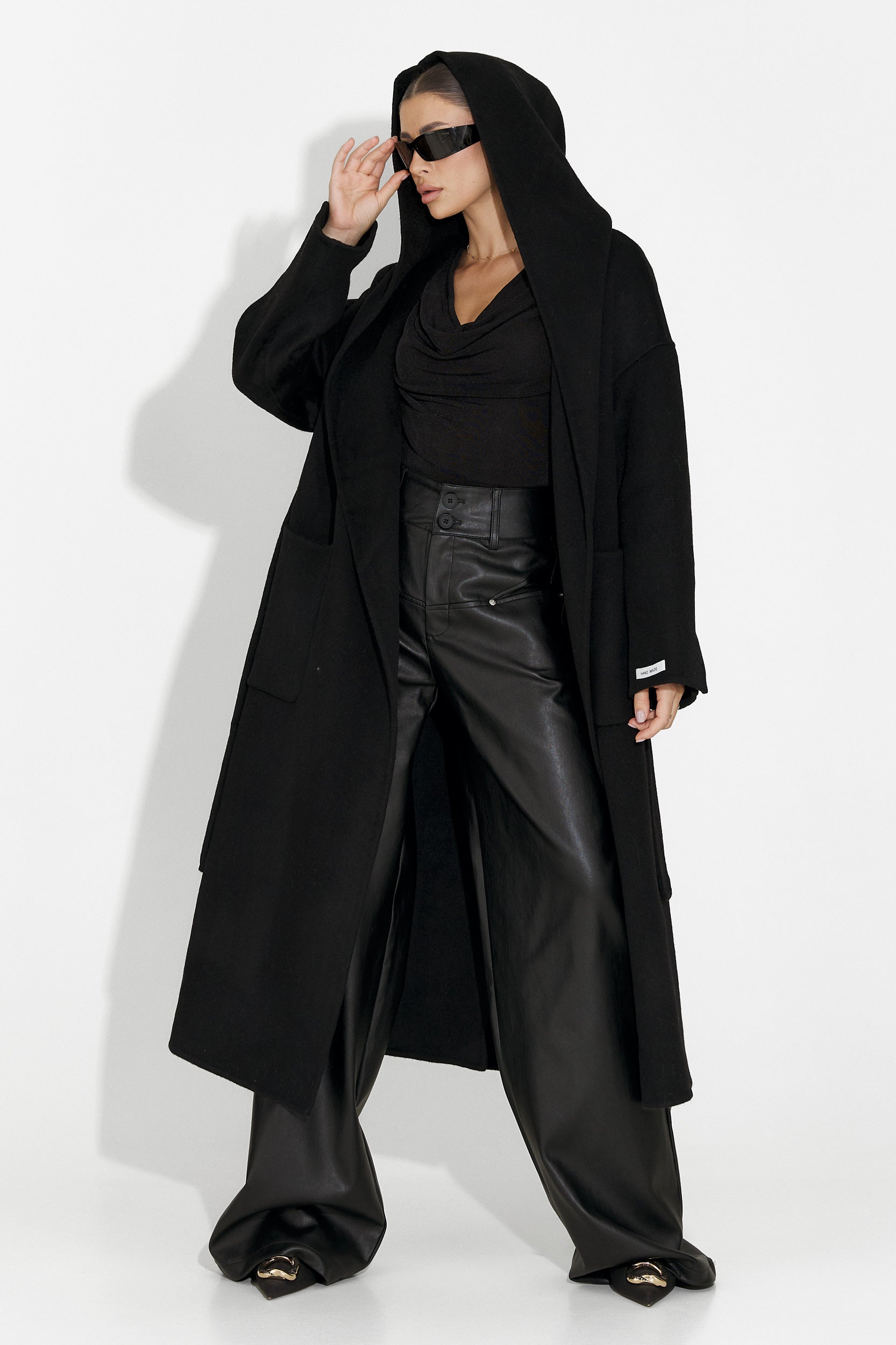 [Resigilat] Cappotto donna elegante nero Carivana Bogas
