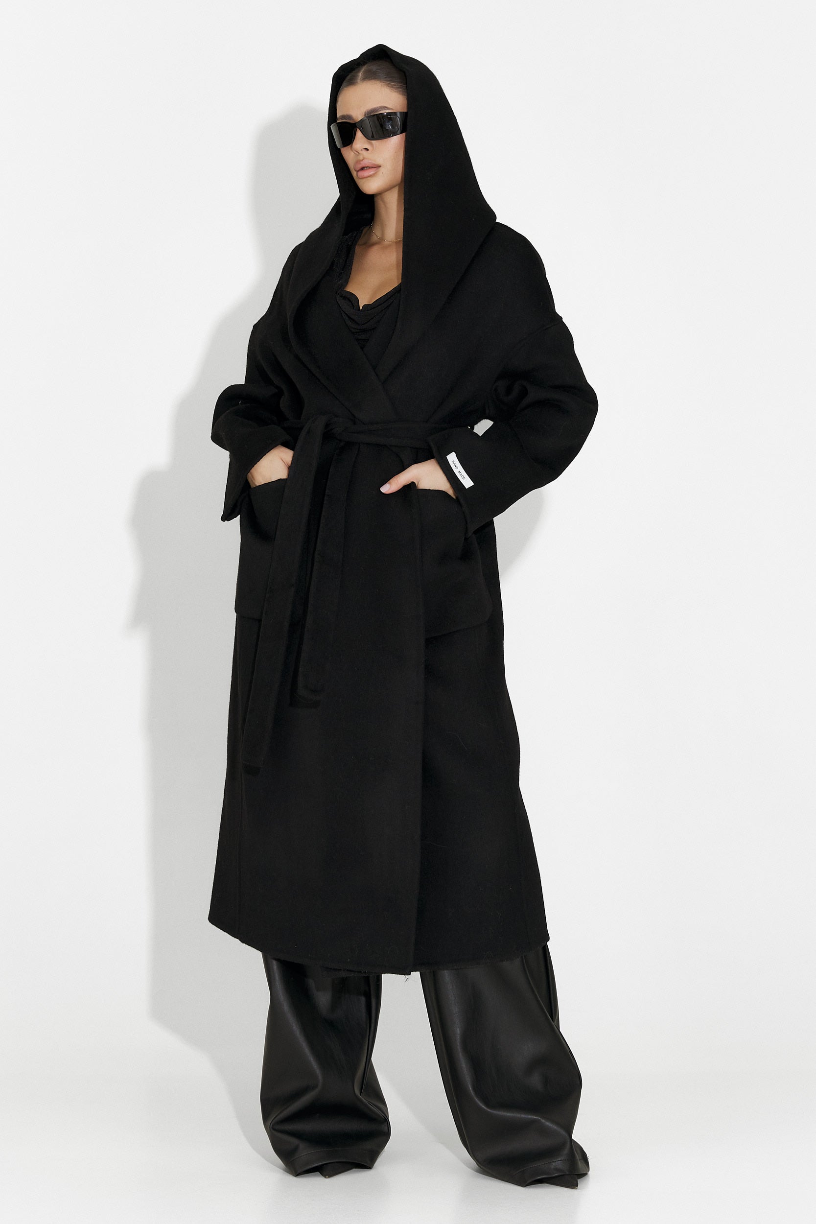 [Resigilat] Cappotto donna elegante nero Carivana Bogas