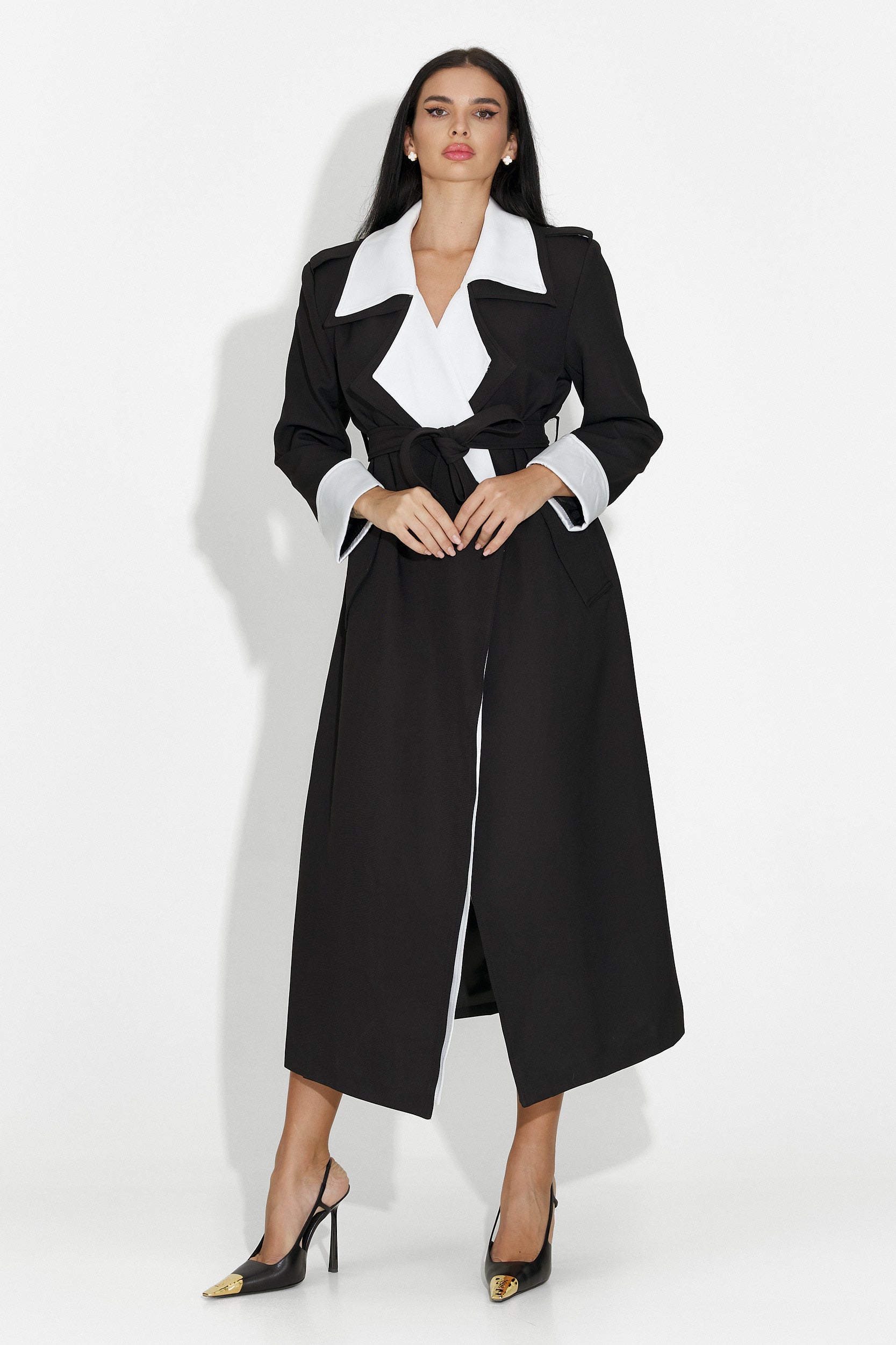 Elegante cappotto da donna Nalira Bogas nero