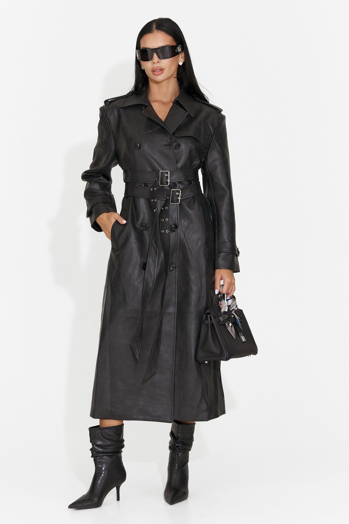 Palton elegant negru Sliaura Bogas