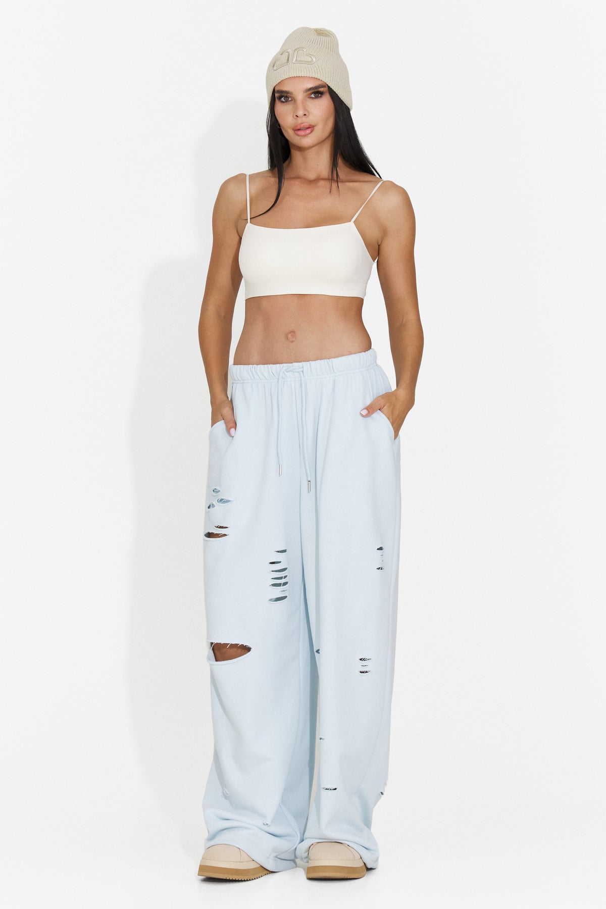 Pantaloni casual bleu Lulaoa Bogas