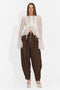 Pantaloni casual maro Scnoioria Bogas