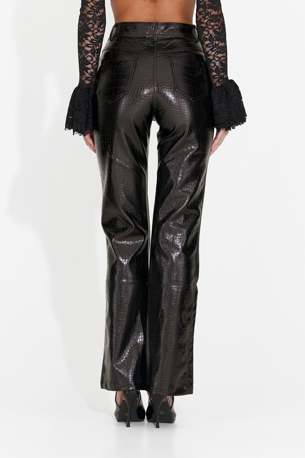 Pantaloni casual negri Crivsioria Bogas