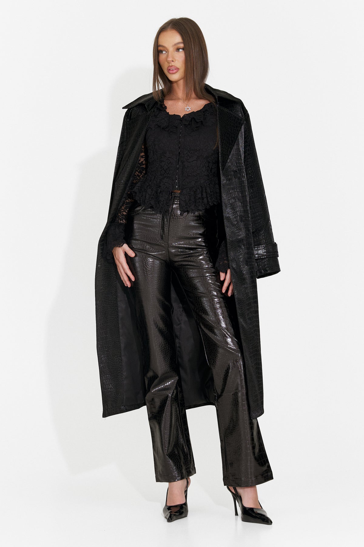 Pantaloni casual negri Crivsioria Bogas