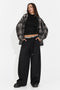 Pantaloni casual negri Velucnira Bogas