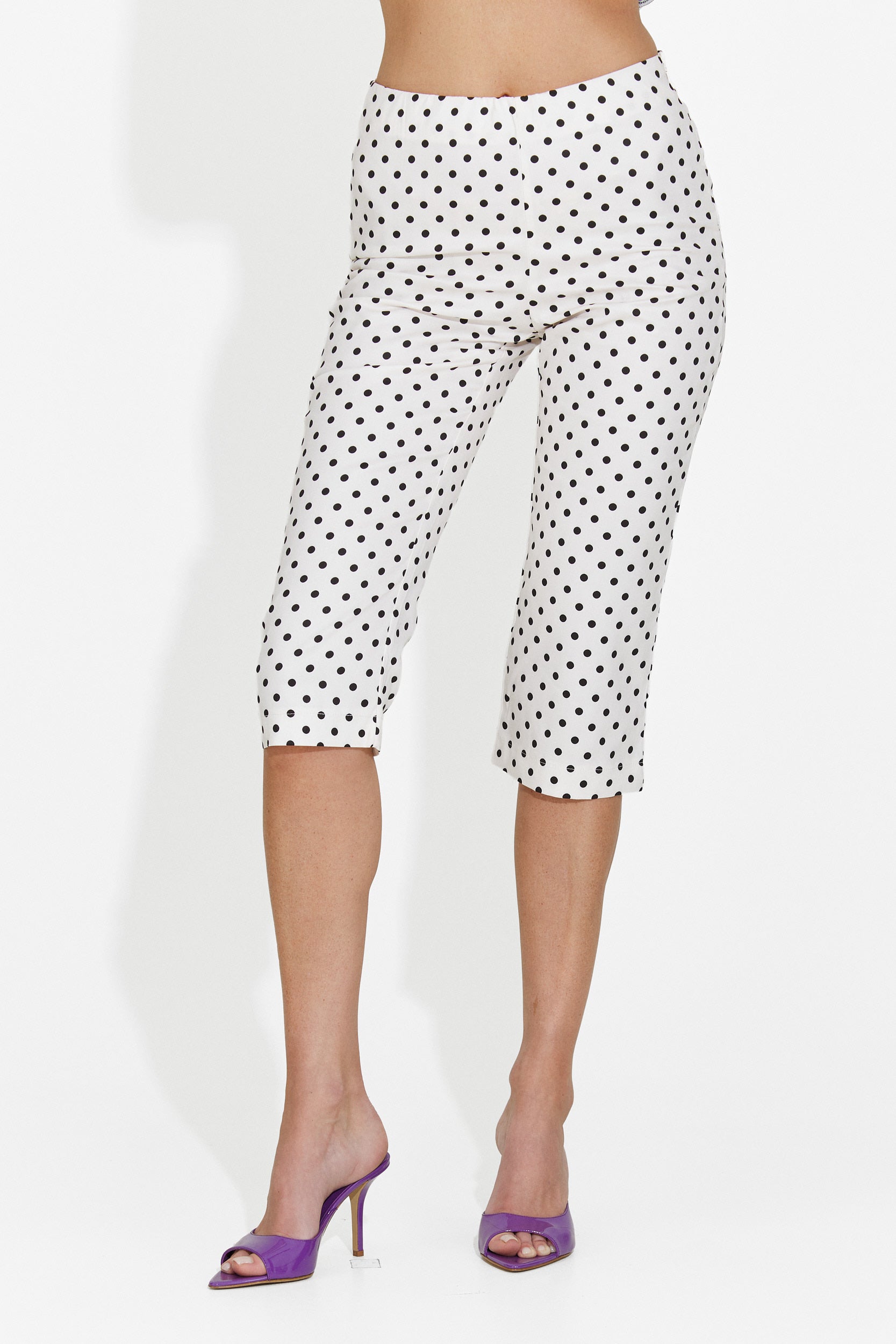 Pantaloni capri da donna bianchi Cariana Bogas