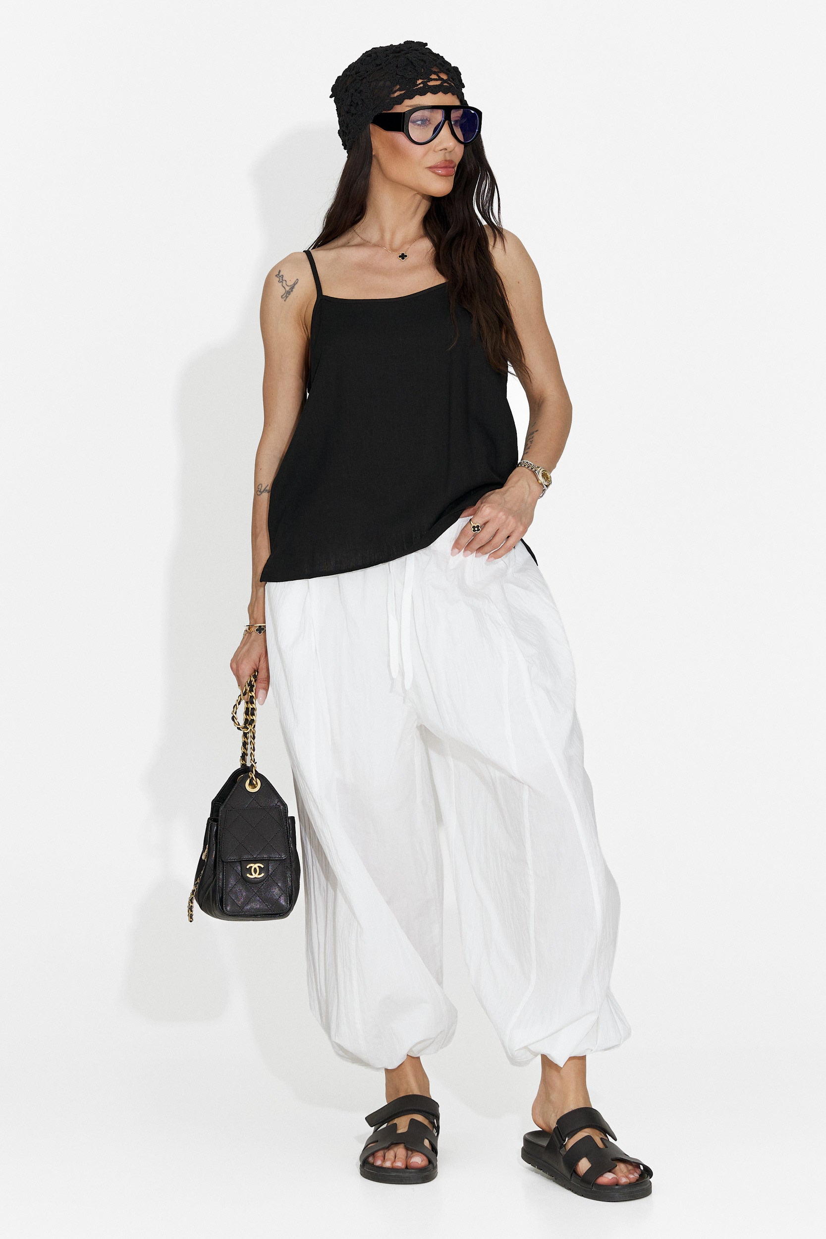 Pantaloni Casual Bianchi da Donna Lyhok Bogas
