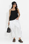 Pantaloni dama casual albi Lyhok Bogas