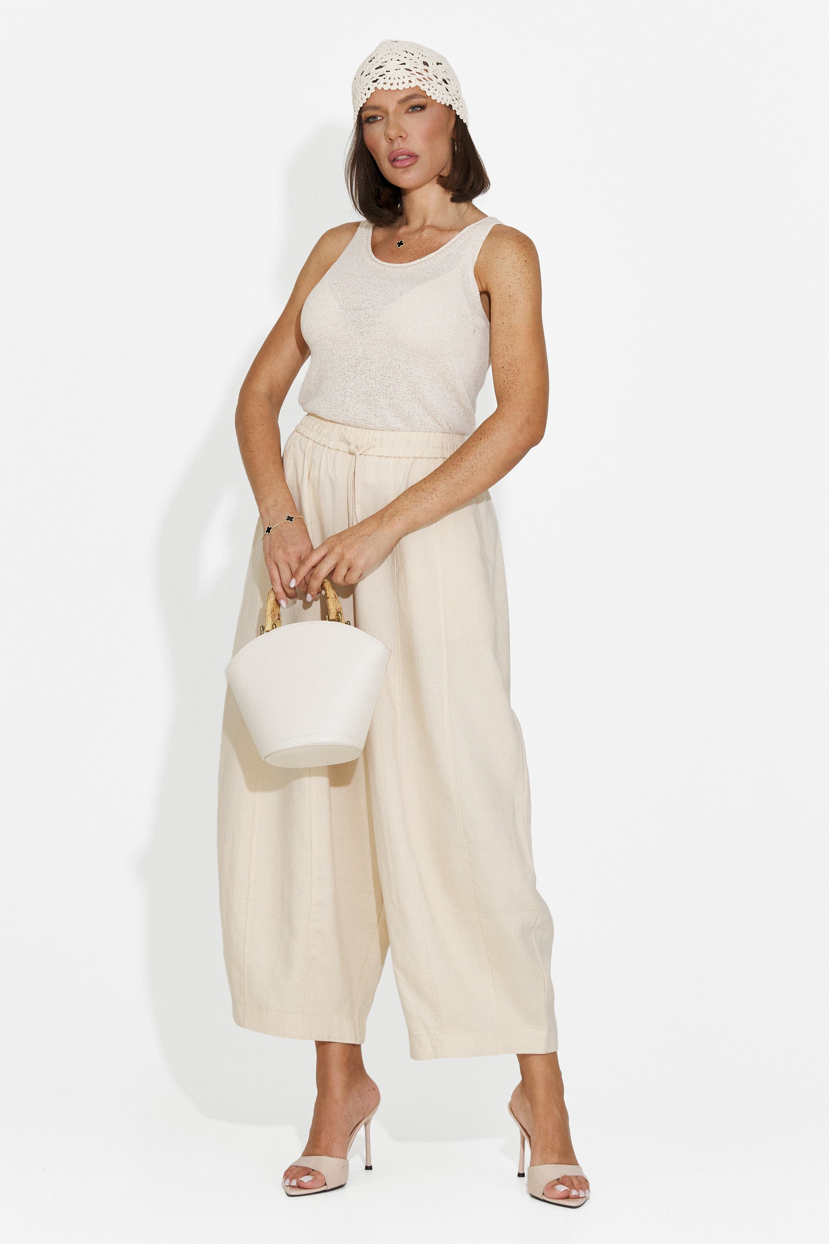 Pantaloni donna casual beige Eusepia Bogas