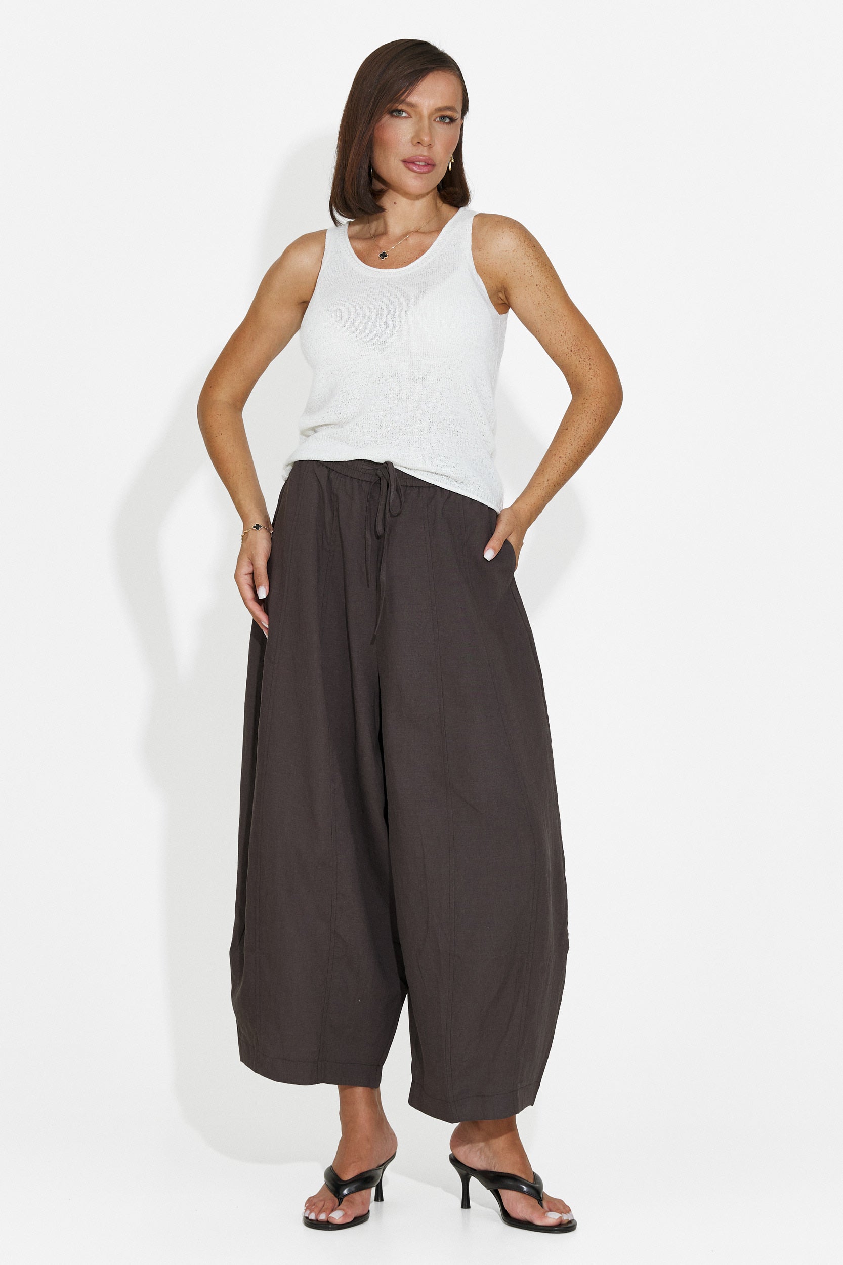 Pantaloni donna casual grigi Eusepia Bogas